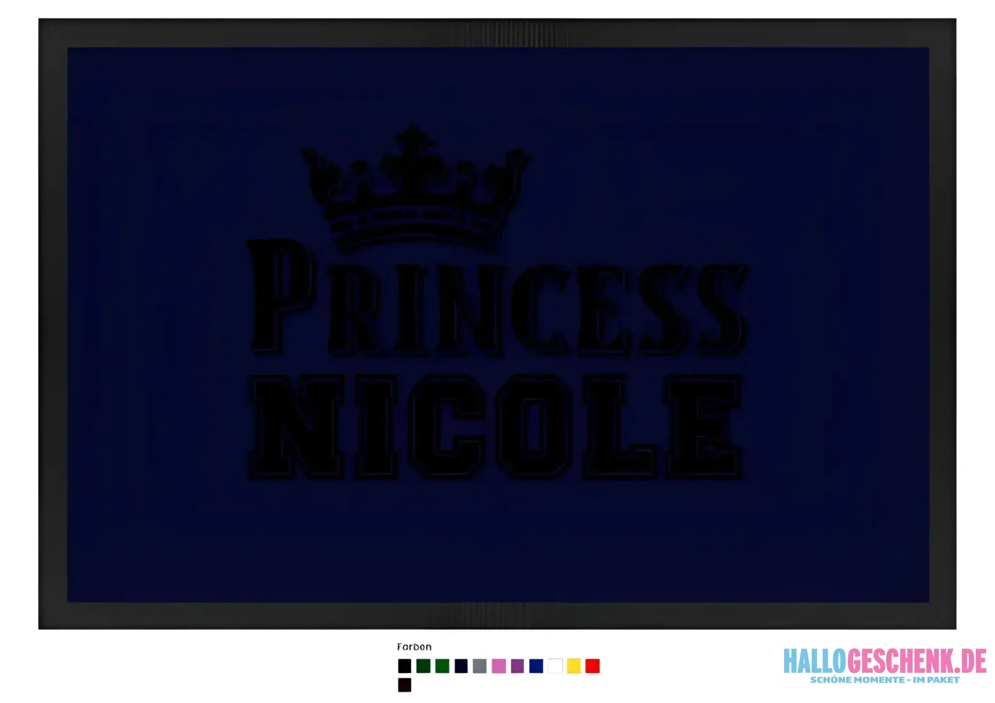 PRINCESS + WUNSCHNAME • Fußmatte • Exklusivdesign • personalisiert
