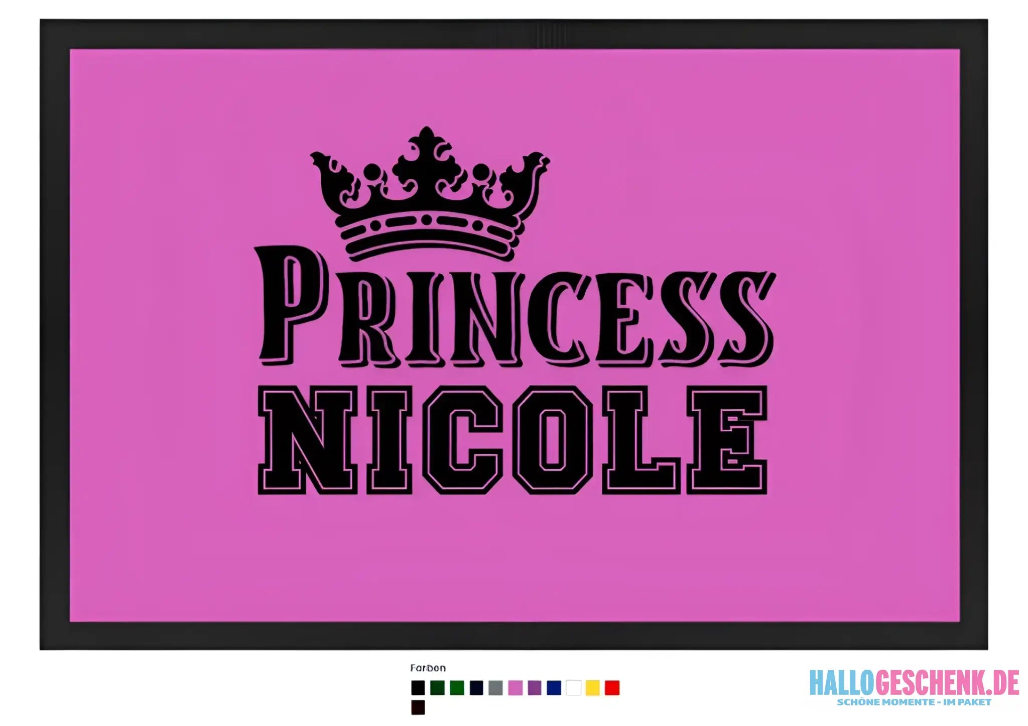PRINCESS + WUNSCHNAME • Fußmatte • Exklusivdesign • personalisiert