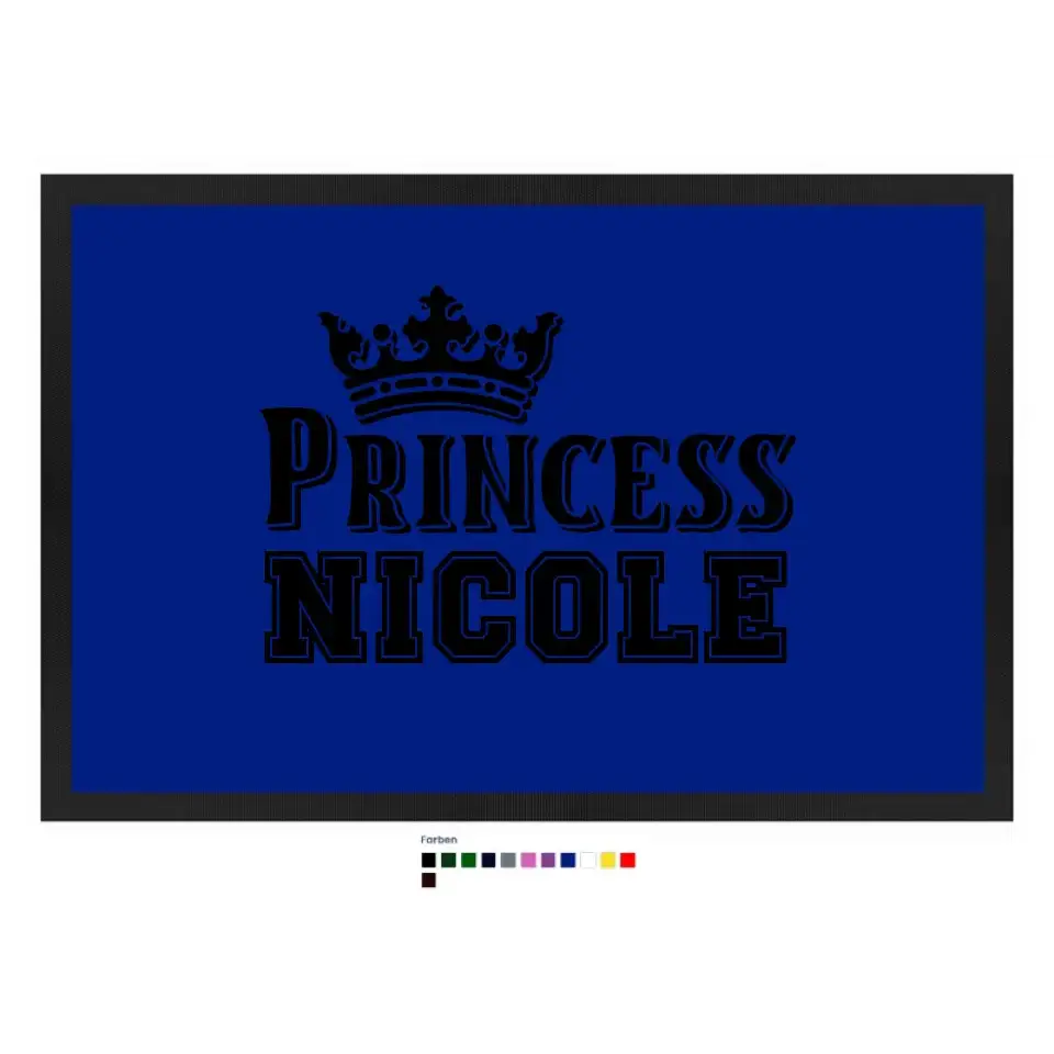 PRINCESS + WUNSCHNAME • Fußmatte • Exklusivdesign • personalisiert