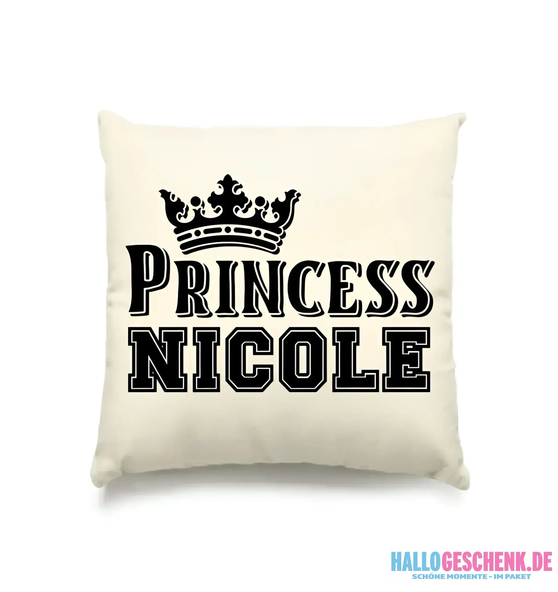 PRINCESS + WUNSCHNAME • Kissen 40x40 cm • Exklusivdesign • personalisiert