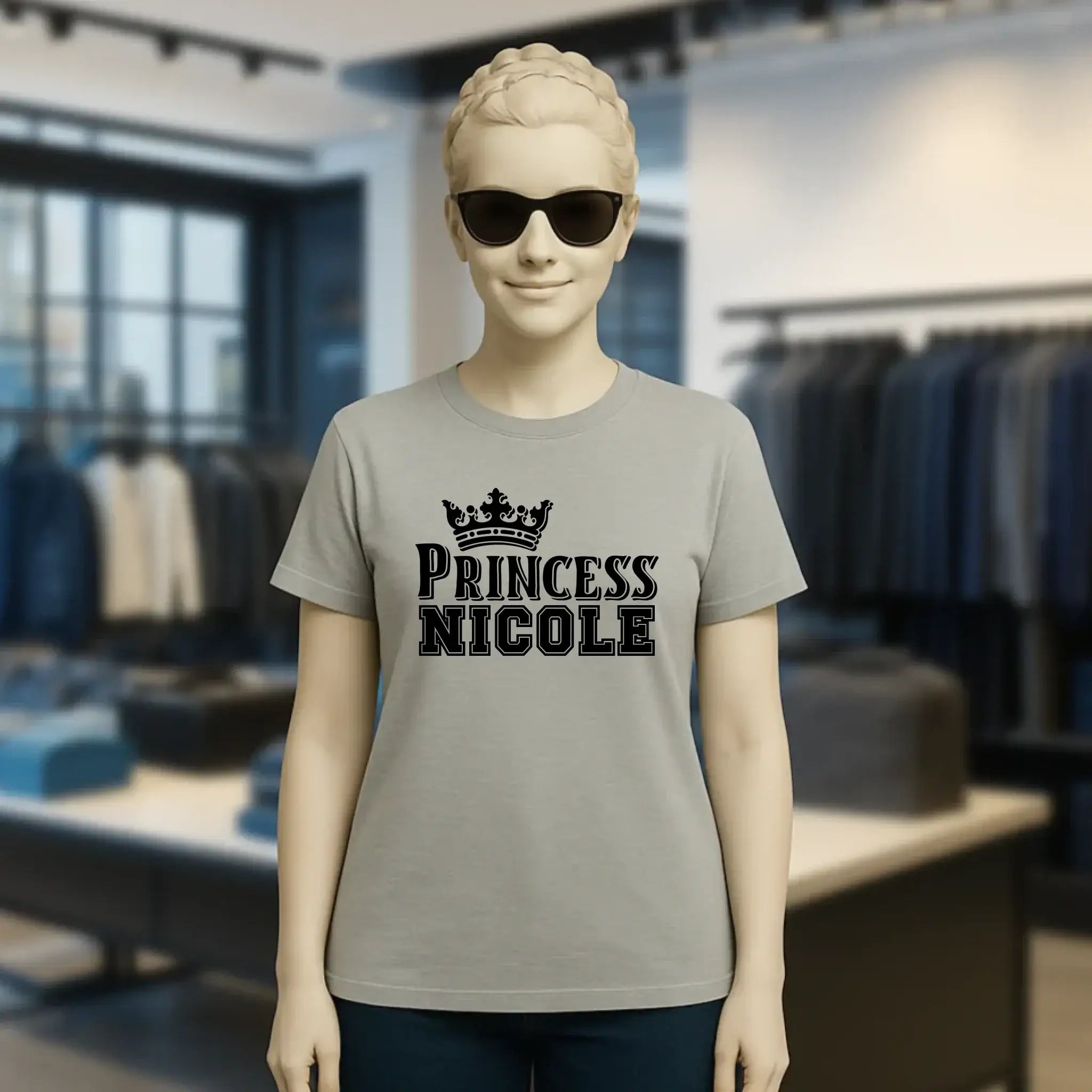 PRINCESS + WUNSCHNAME • Ladies Premium T-Shirt XS-2XL aus Bio-Baumwolle für Damen • Exklusivdesign • personalisiert