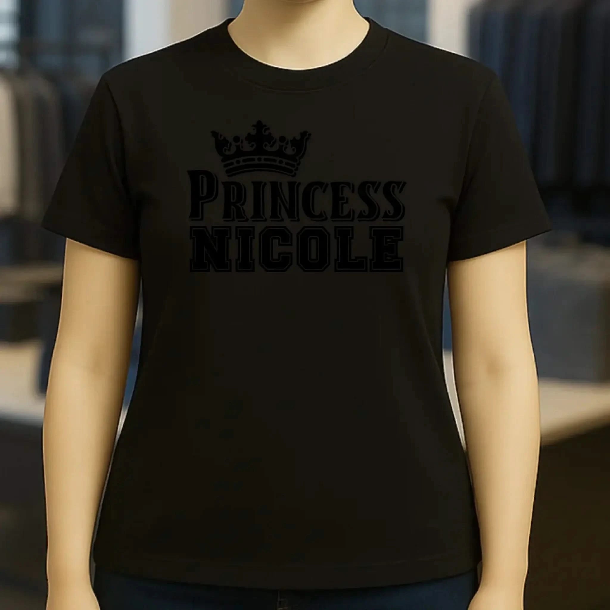 PRINCESS + WUNSCHNAME • Ladies Premium T-Shirt XS-2XL aus Bio-Baumwolle für Damen • Exklusivdesign • personalisiert