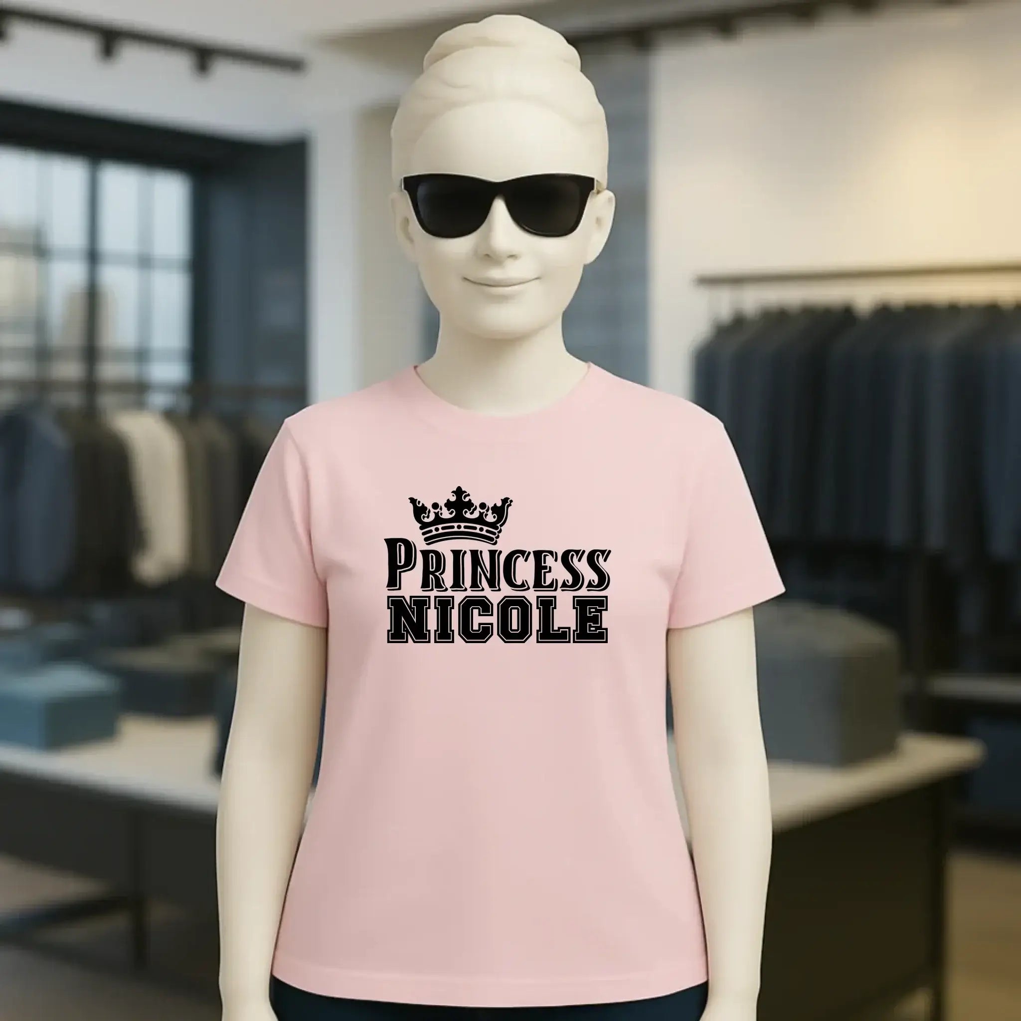 PRINCESS + WUNSCHNAME • Ladies Premium T-Shirt XS-2XL aus Bio-Baumwolle für Damen • Exklusivdesign • personalisiert