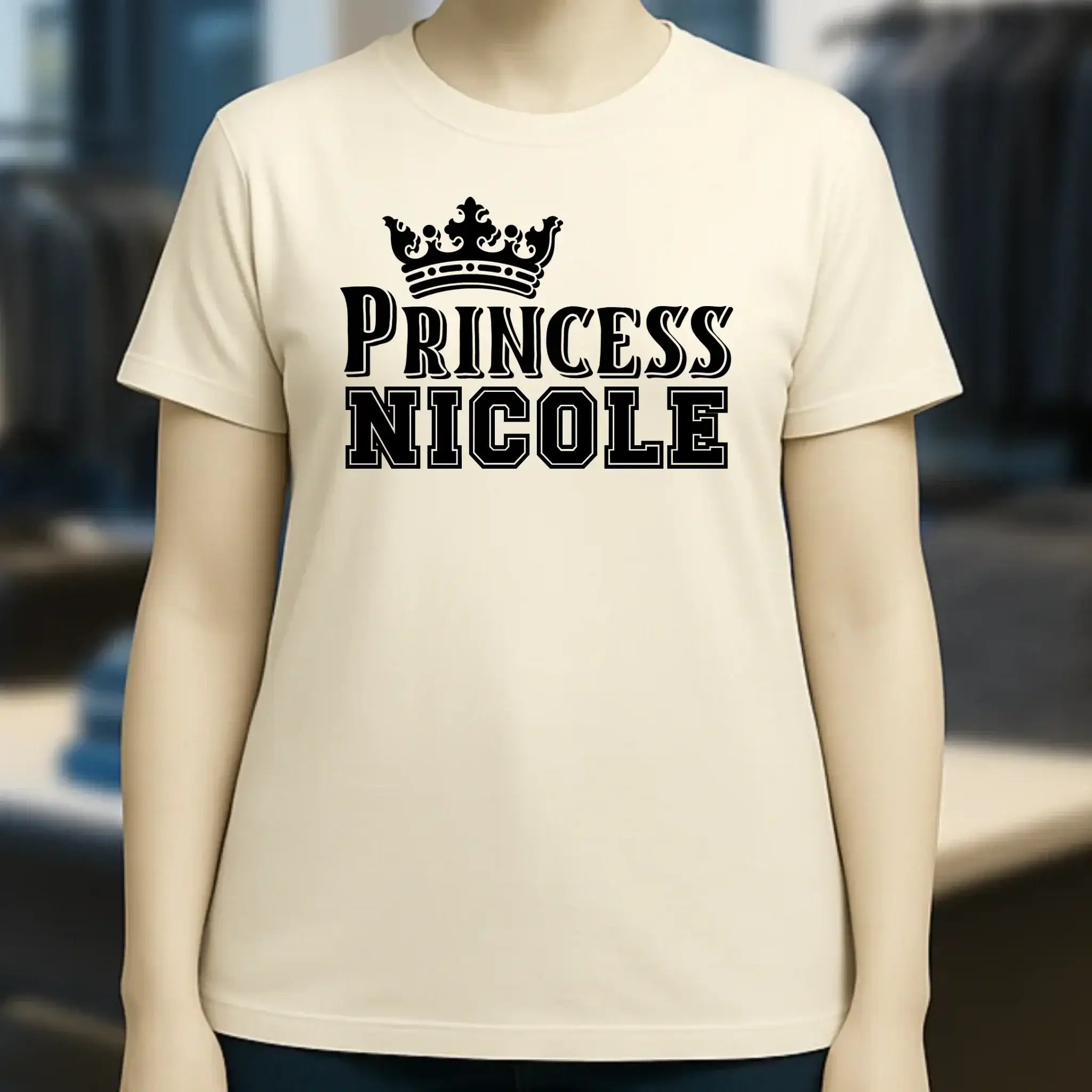 PRINCESS + WUNSCHNAME • Ladies Premium T-Shirt XS-2XL aus Bio-Baumwolle für Damen • Exklusivdesign • personalisiert