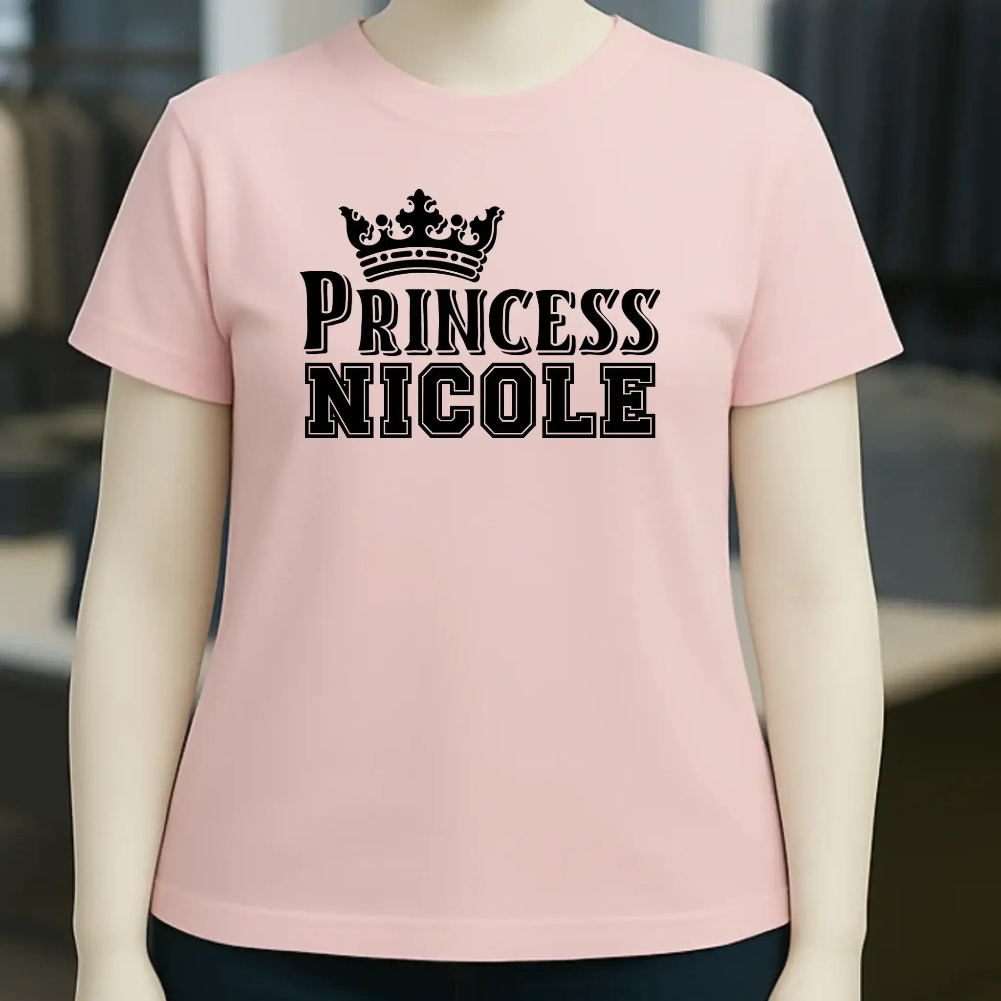 PRINCESS + WUNSCHNAME • Ladies Premium T-Shirt XS-2XL aus Bio-Baumwolle für Damen • Exklusivdesign • personalisiert