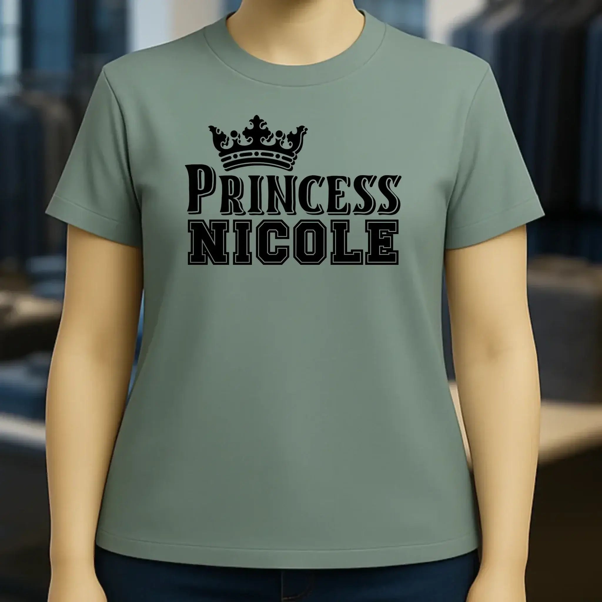 PRINCESS + WUNSCHNAME • Ladies Premium T-Shirt XS-2XL aus Bio-Baumwolle für Damen • Exklusivdesign • personalisiert