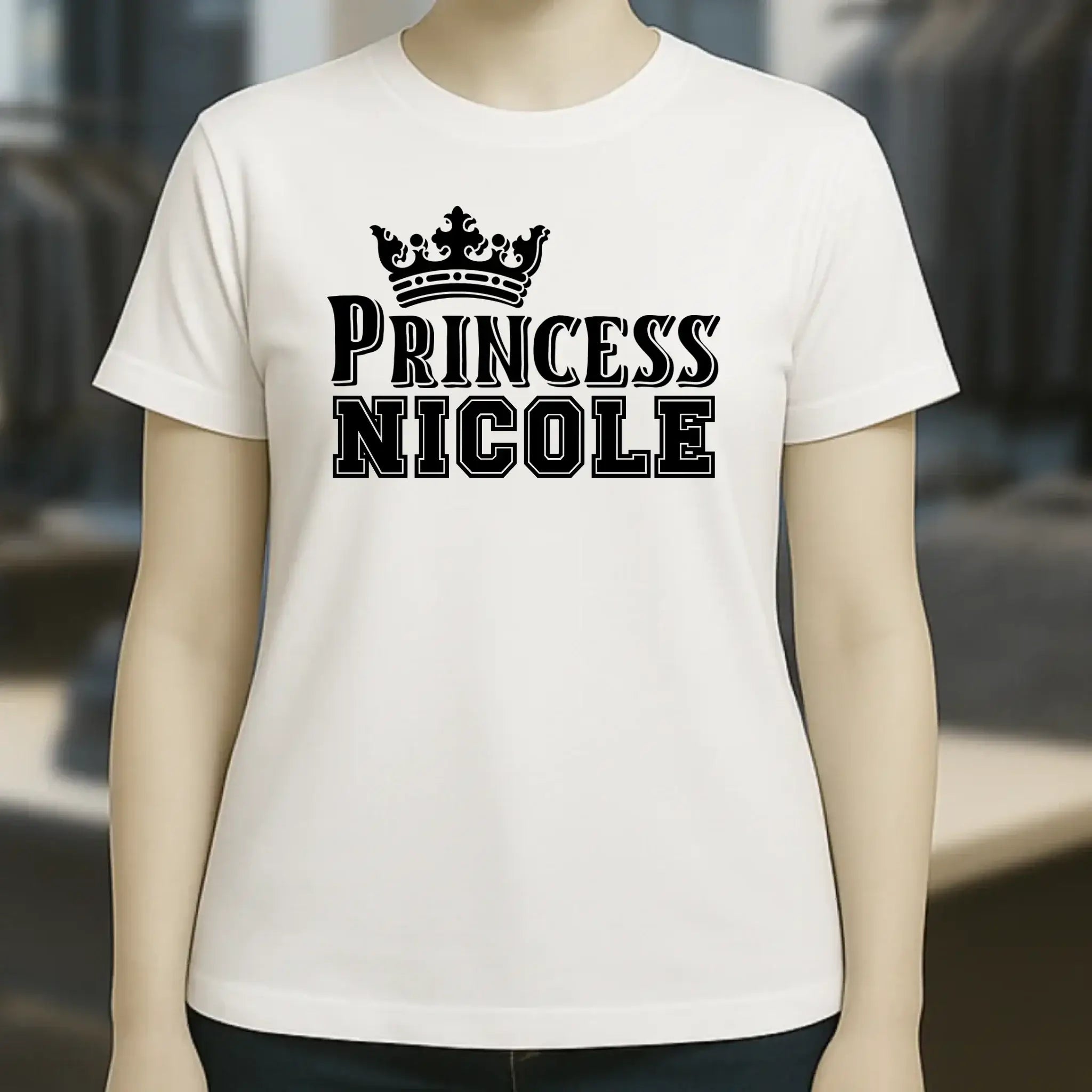 PRINCESS + WUNSCHNAME • Ladies Premium T-Shirt XS-2XL aus Bio-Baumwolle für Damen • Exklusivdesign • personalisiert