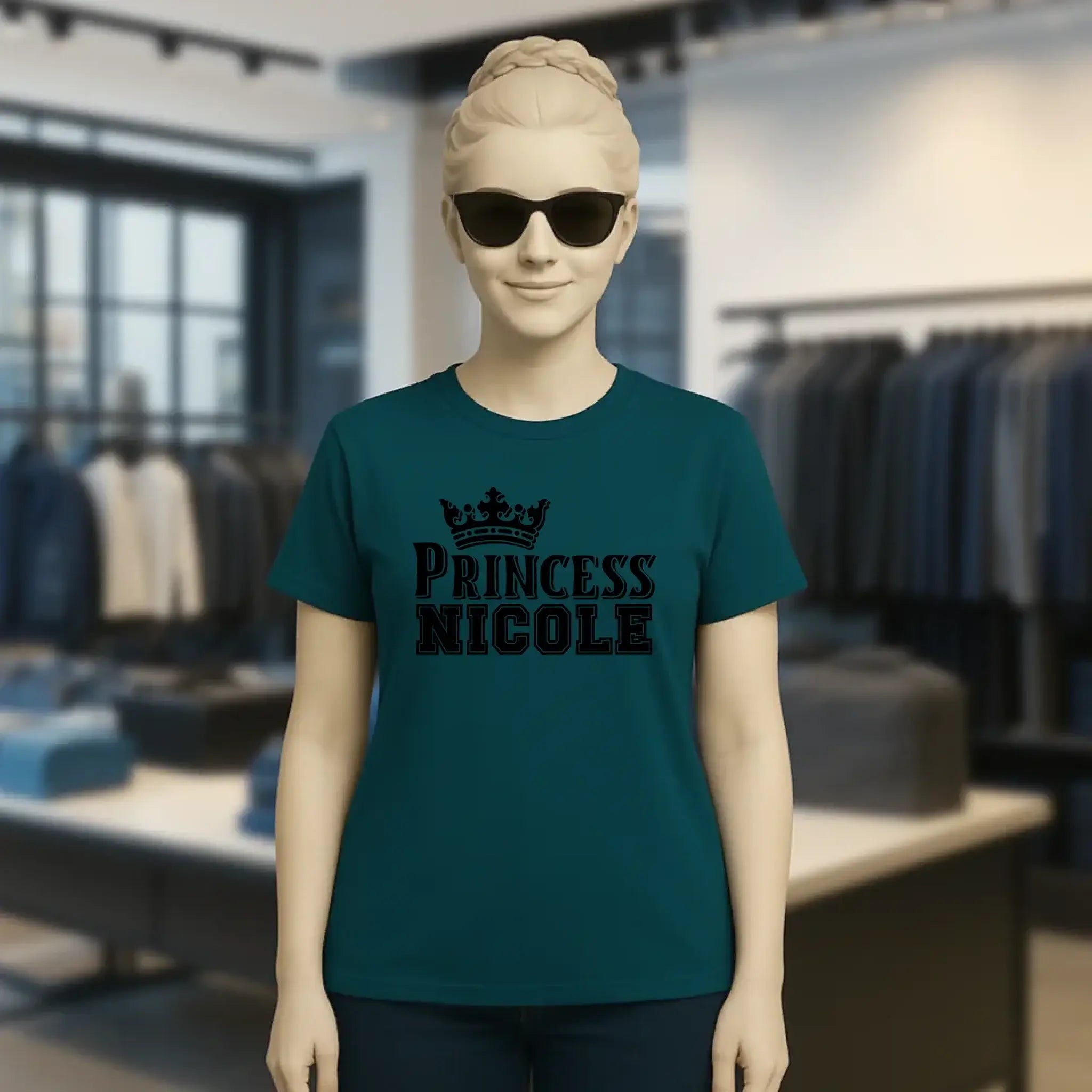 PRINCESS + WUNSCHNAME • Ladies Premium T-Shirt XS-2XL aus Bio-Baumwolle für Damen • Exklusivdesign • personalisiert