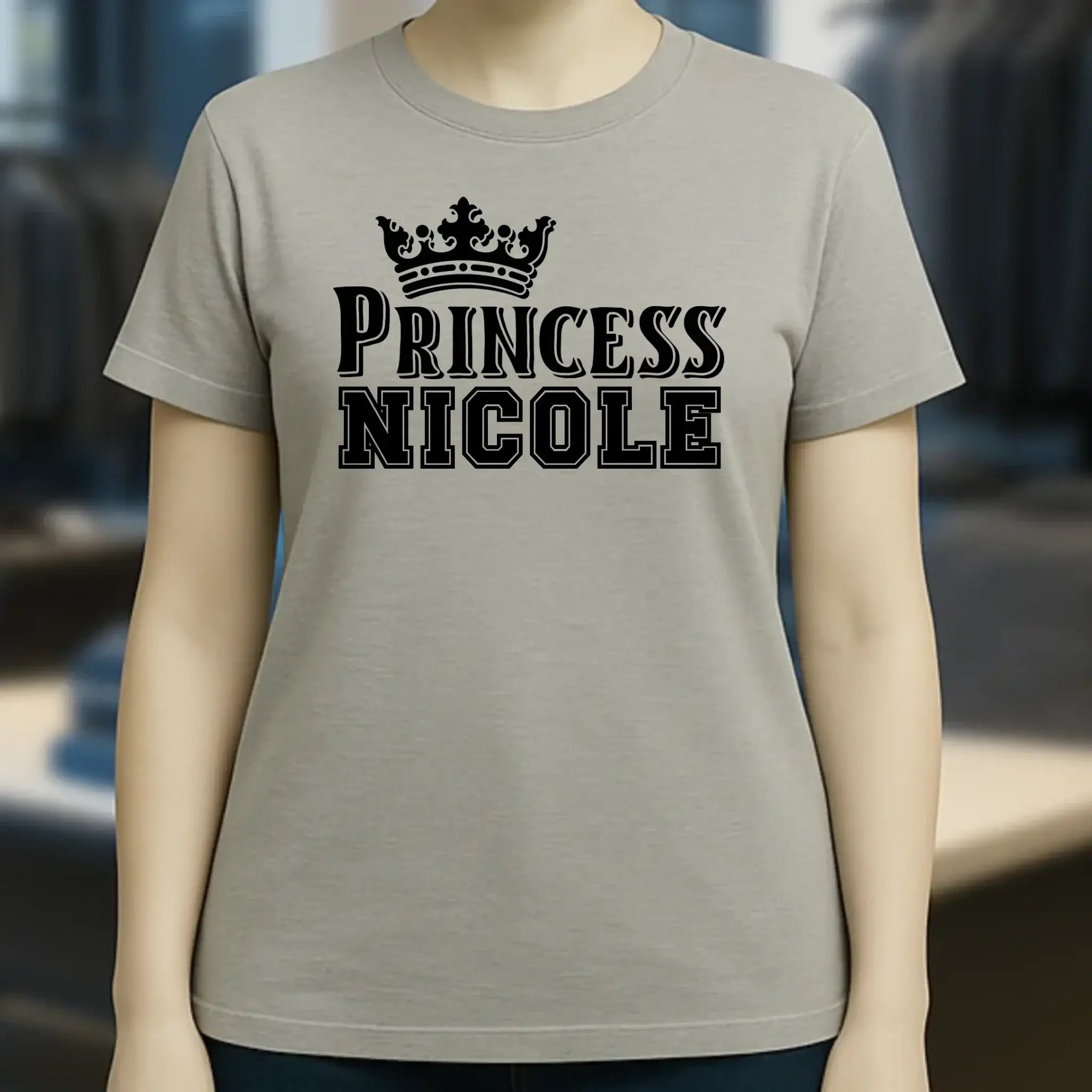 PRINCESS + WUNSCHNAME • Ladies Premium T-Shirt XS-2XL aus Bio-Baumwolle für Damen • Exklusivdesign • personalisiert