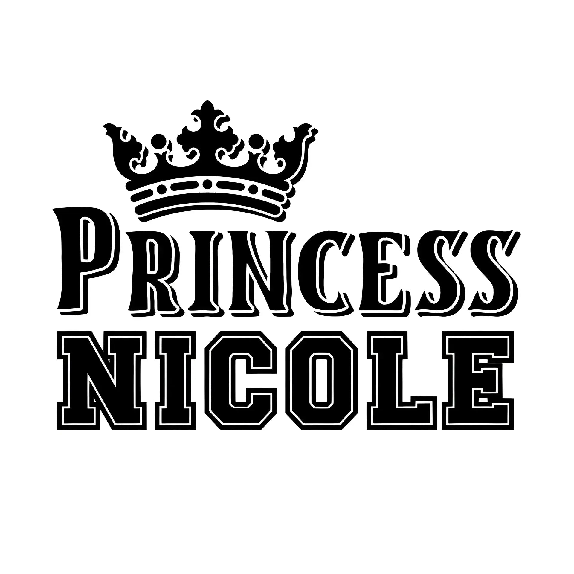 PRINCESS + WUNSCHNAME • STICKER 20x20 cm (Aufkleber) • personalisiert - ausgestanzter Sticker 20x20 cm (Aufkleber)