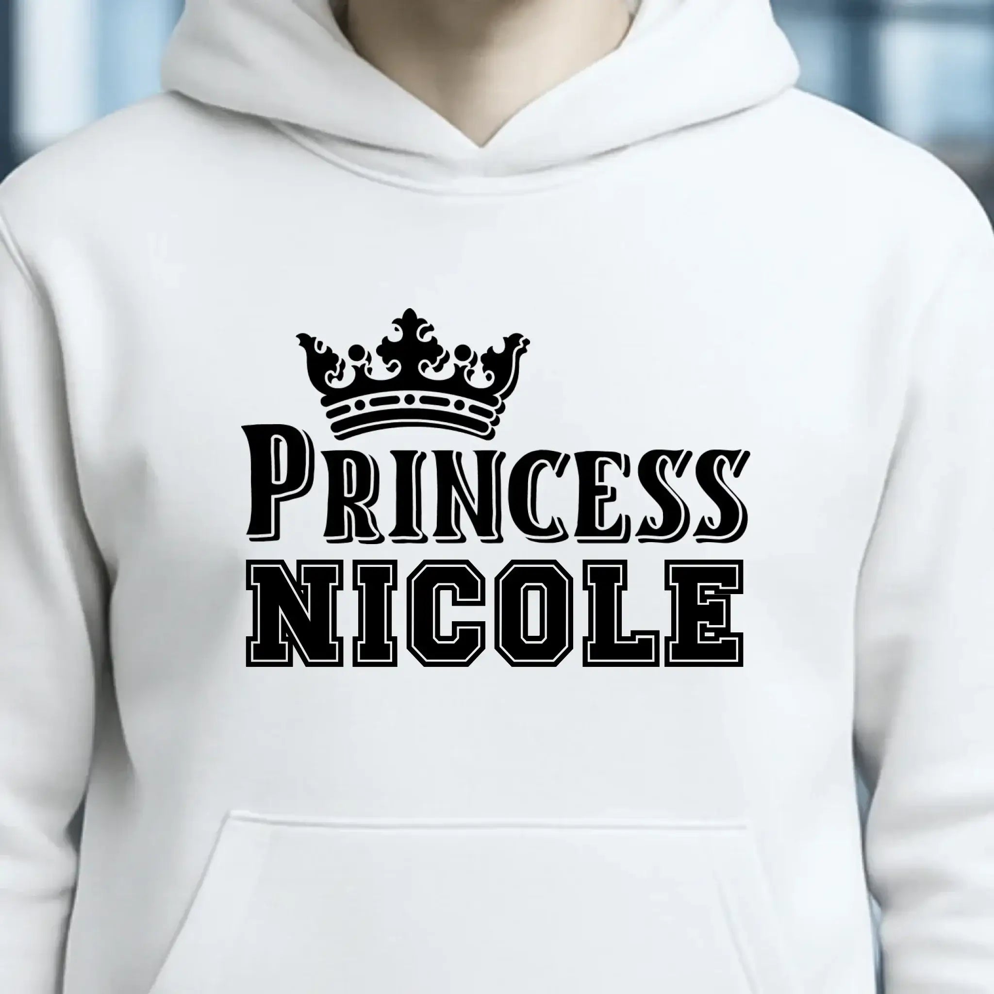 PRINCESS + WUNSCHNAME • Unisex Premium Hoodie XS-5XL aus Bio-Baumwolle für Damen & Herren • Exklusivdesign • personalisiert