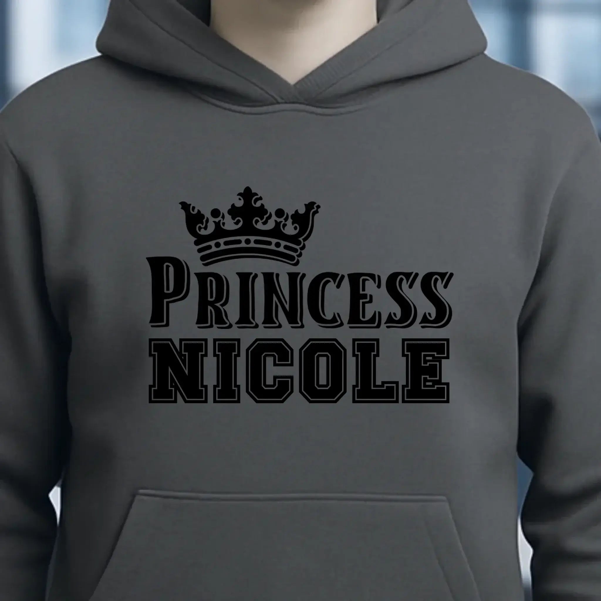 PRINCESS + WUNSCHNAME • Unisex Premium Hoodie XS-5XL aus Bio-Baumwolle für Damen & Herren • Exklusivdesign • personalisiert