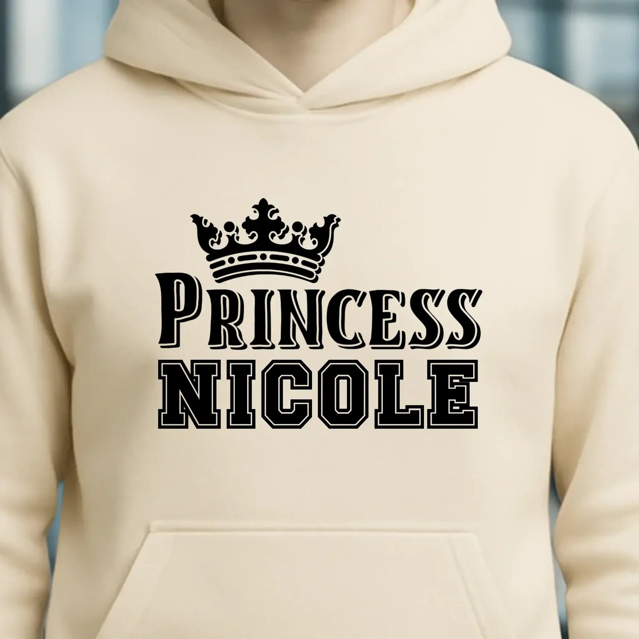 PRINCESS + WUNSCHNAME • Unisex Premium Hoodie XS-5XL aus Bio-Baumwolle für Damen & Herren • Exklusivdesign • personalisiert