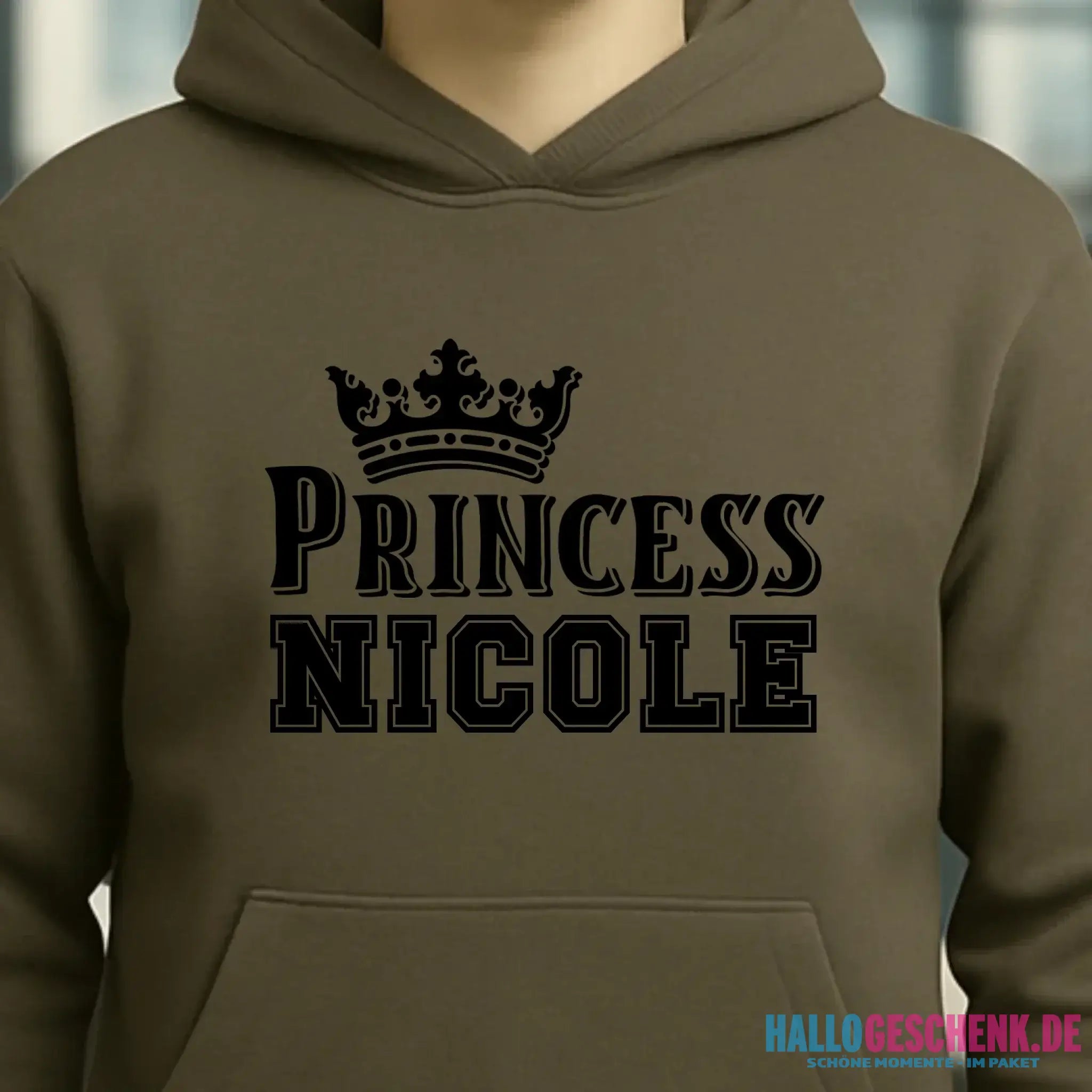 PRINCESS + WUNSCHNAME • Unisex Premium Hoodie XS-5XL aus Bio-Baumwolle für Damen & Herren • Exklusivdesign • personalisiert