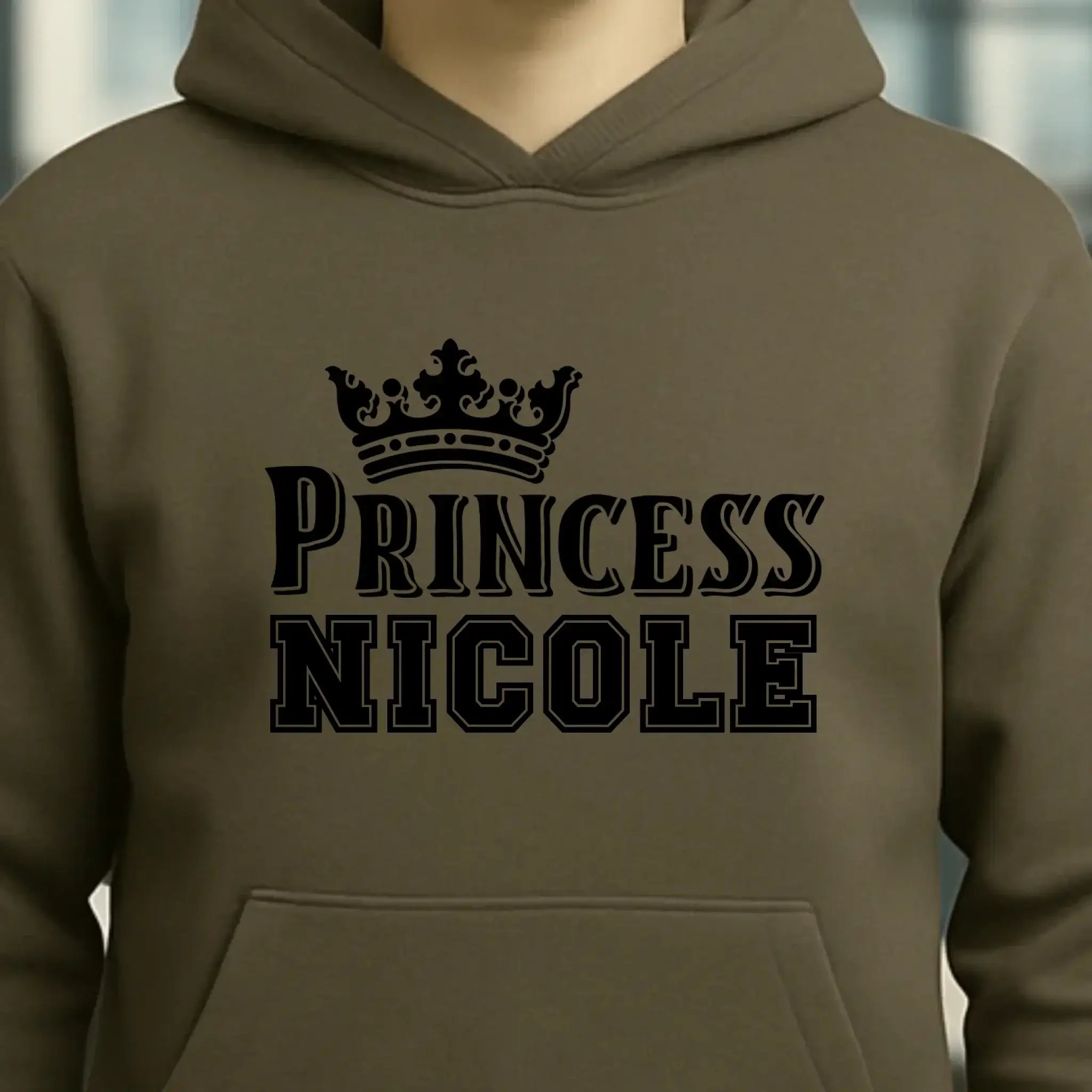 PRINCESS + WUNSCHNAME • Unisex Premium Hoodie XS-5XL aus Bio-Baumwolle für Damen & Herren • Exklusivdesign • personalisiert
