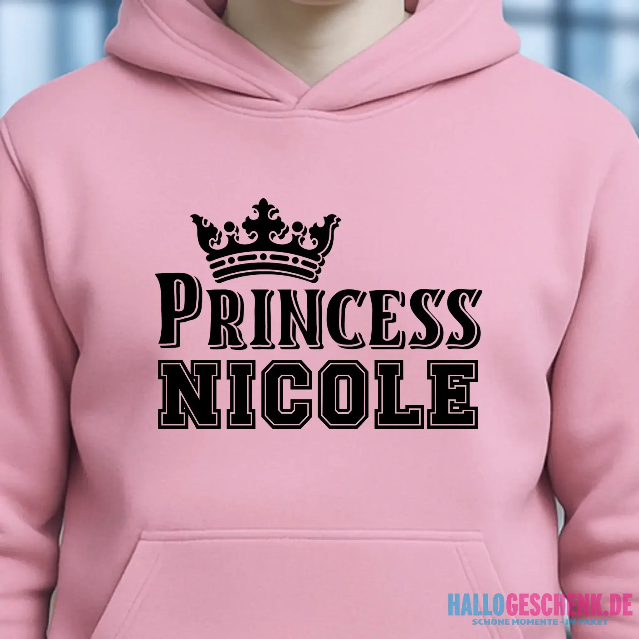 PRINCESS + WUNSCHNAME • Unisex Premium Hoodie XS-5XL aus Bio-Baumwolle für Damen & Herren • Exklusivdesign • personalisiert