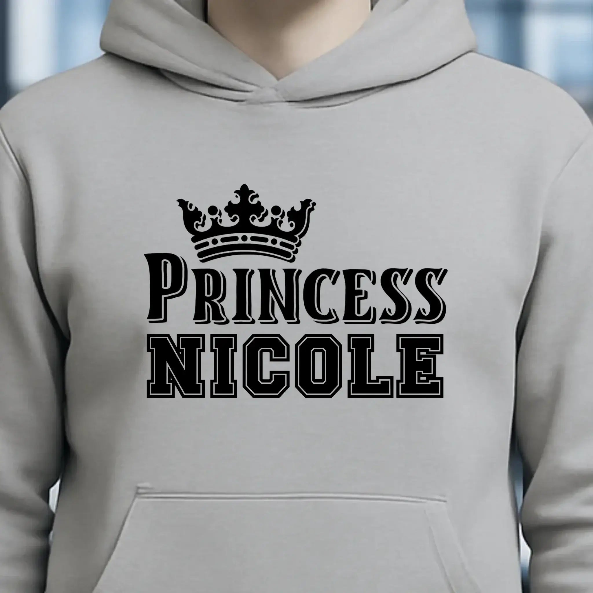 PRINCESS + WUNSCHNAME • Unisex Premium Hoodie XS-5XL aus Bio-Baumwolle für Damen & Herren • Exklusivdesign • personalisiert