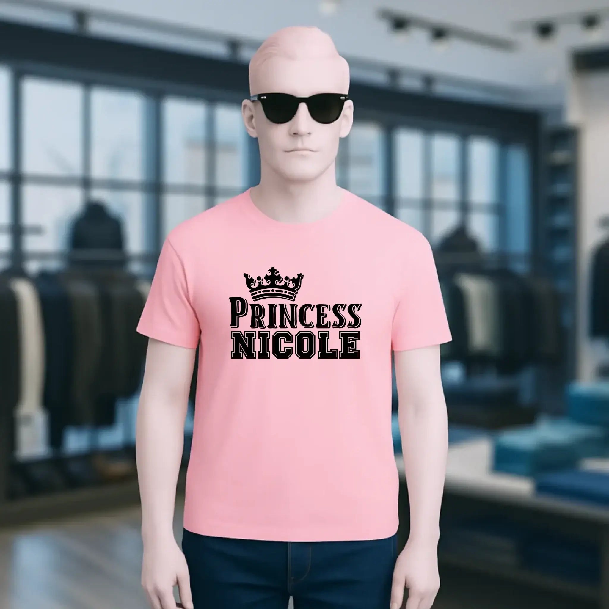 PRINCESS + WUNSCHNAME • Unisex Premium T-Shirt XS-5XL aus Bio-Baumwolle für Damen & Herren • Exklusivdesign • personalisiert