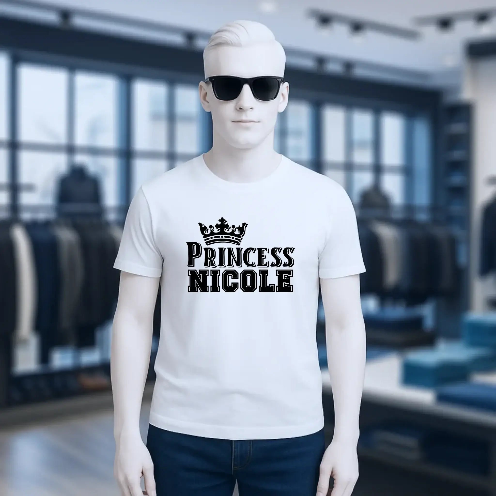 PRINCESS + WUNSCHNAME • Unisex Premium T-Shirt XS-5XL aus Bio-Baumwolle für Damen & Herren • Exklusivdesign • personalisiert