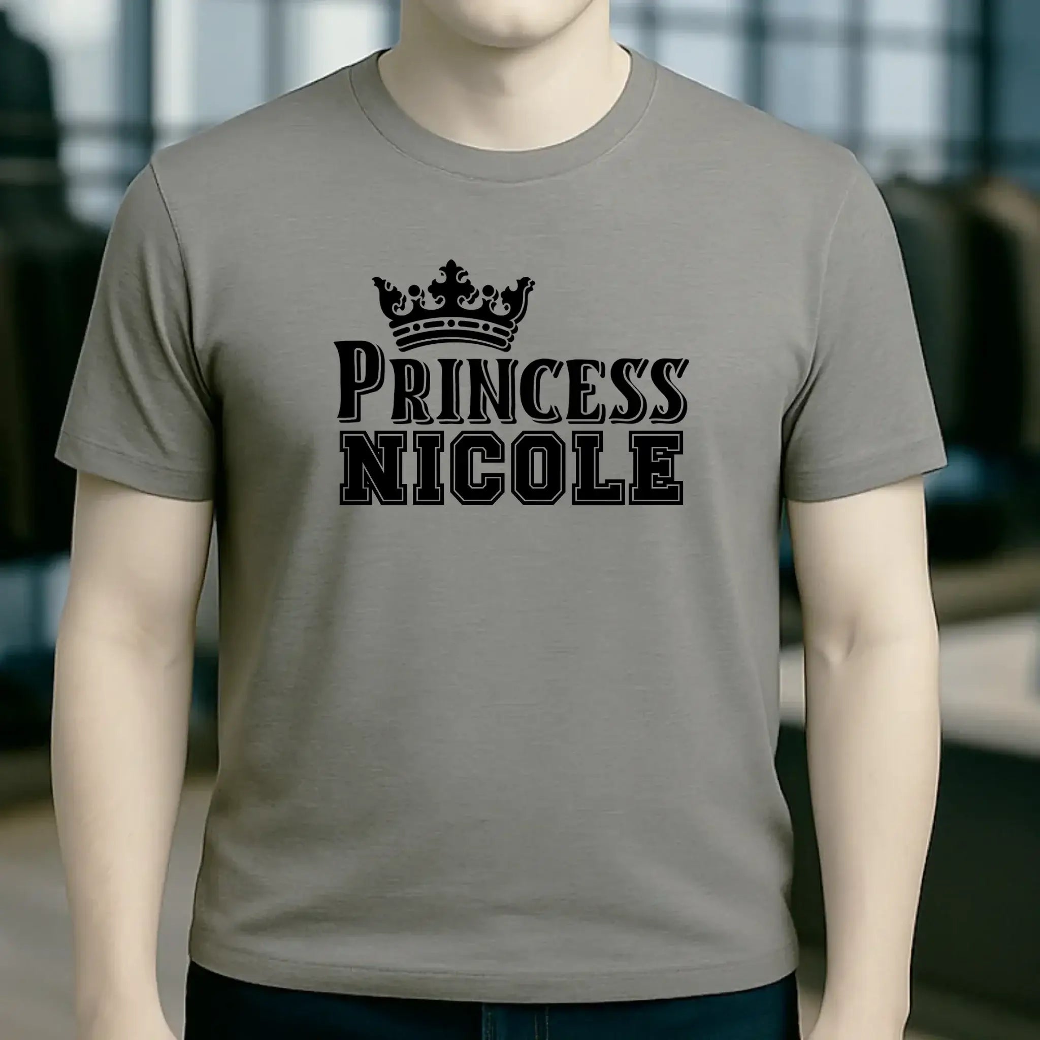 PRINCESS + WUNSCHNAME • Unisex Premium T-Shirt XS-5XL aus Bio-Baumwolle für Damen & Herren • Exklusivdesign • personalisiert