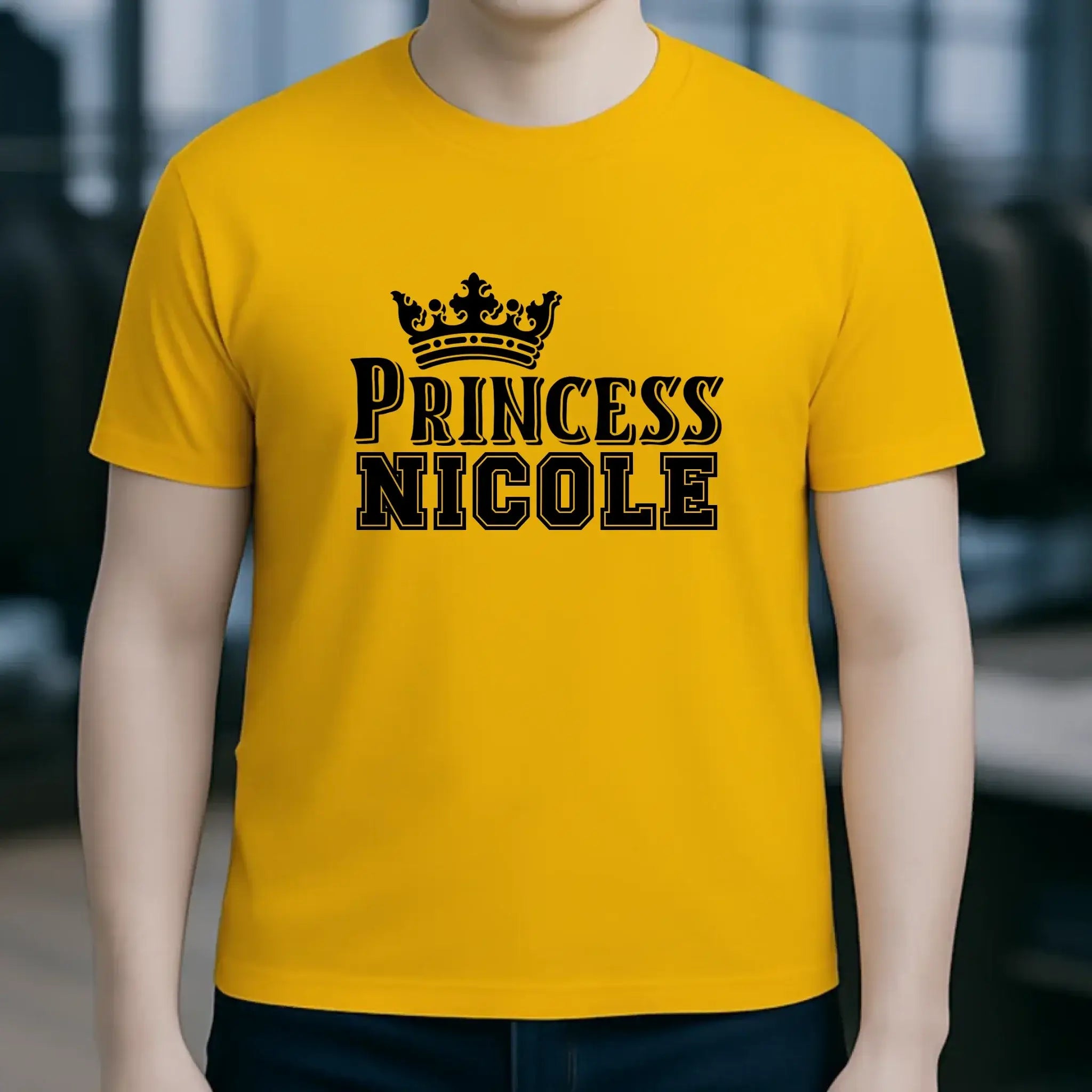 PRINCESS + WUNSCHNAME • Unisex Premium T-Shirt XS-5XL aus Bio-Baumwolle für Damen & Herren • Exklusivdesign • personalisiert