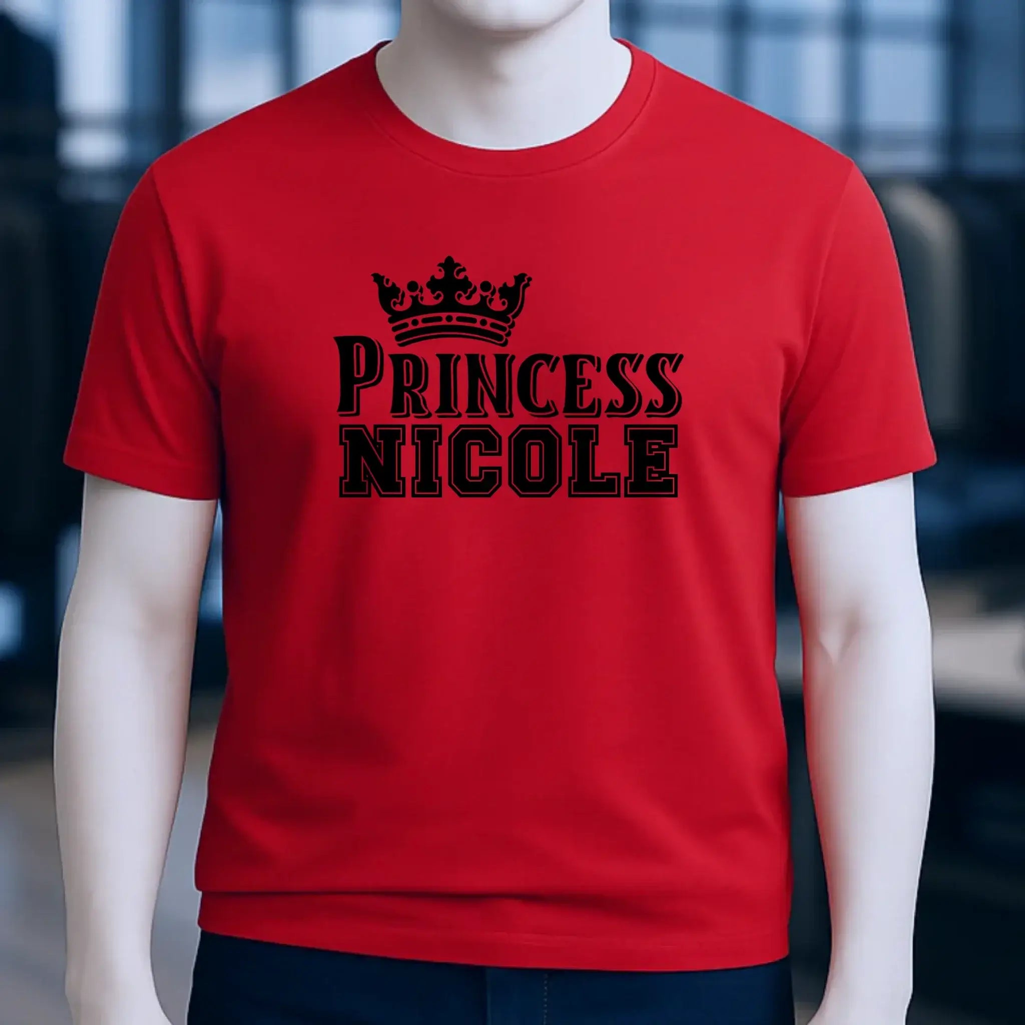 PRINCESS + WUNSCHNAME • Unisex Premium T-Shirt XS-5XL aus Bio-Baumwolle für Damen & Herren • Exklusivdesign • personalisiert