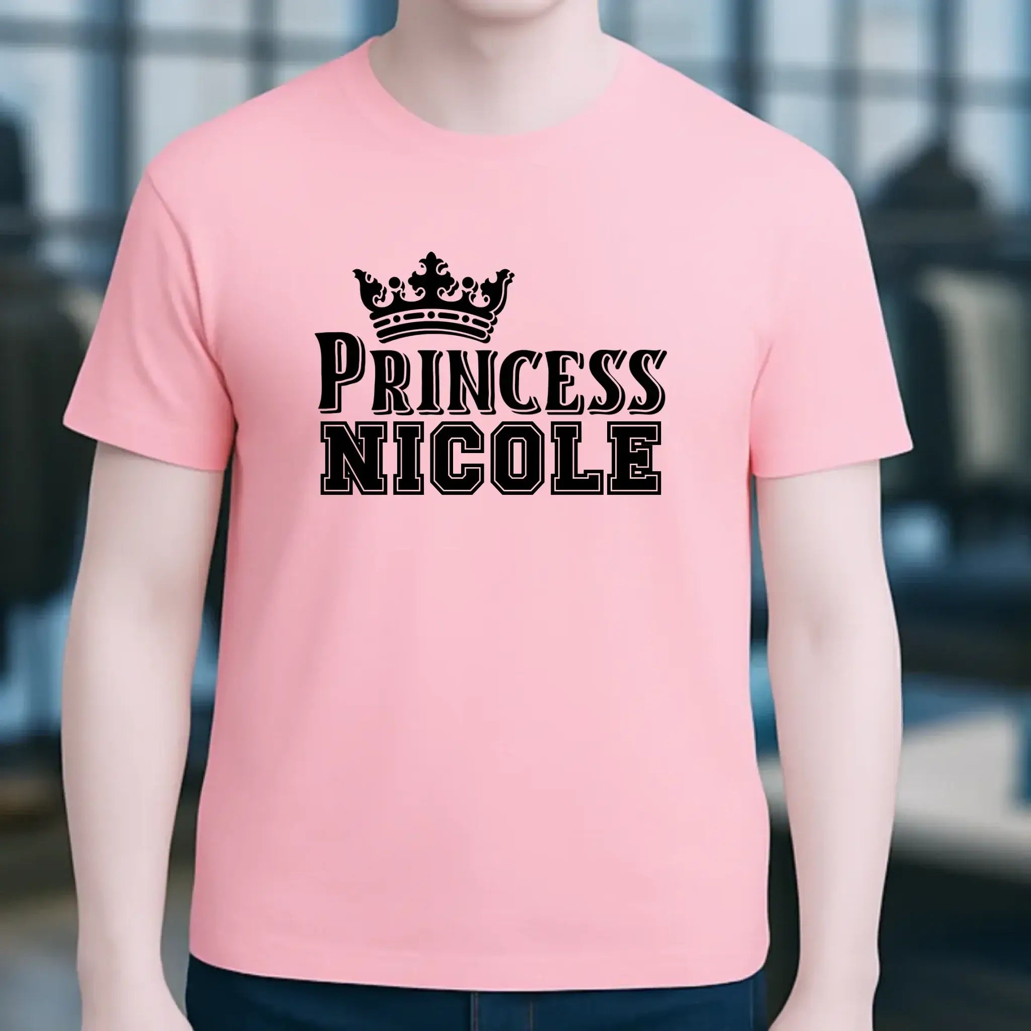 PRINCESS + WUNSCHNAME • Unisex Premium T-Shirt XS-5XL aus Bio-Baumwolle für Damen & Herren • Exklusivdesign • personalisiert