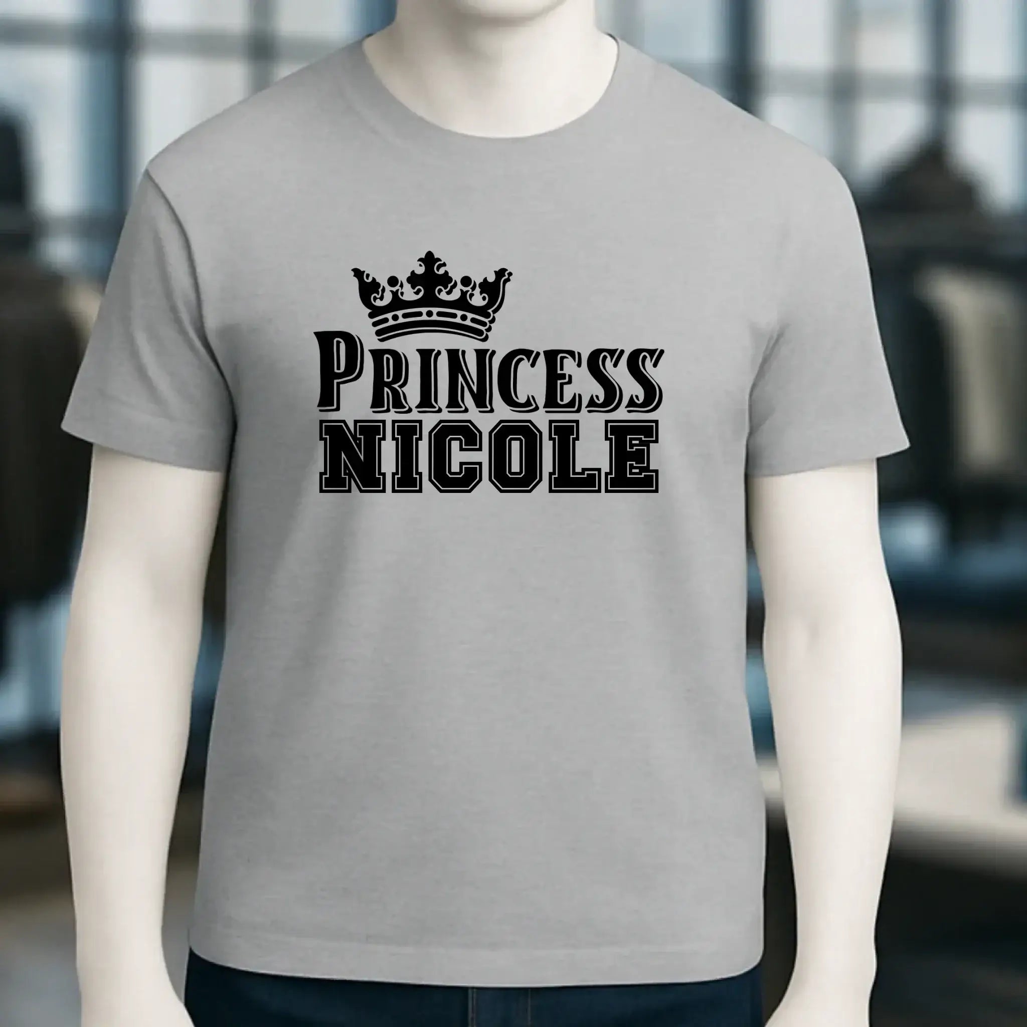 PRINCESS + WUNSCHNAME • Unisex Premium T-Shirt XS-5XL aus Bio-Baumwolle für Damen & Herren • Exklusivdesign • personalisiert