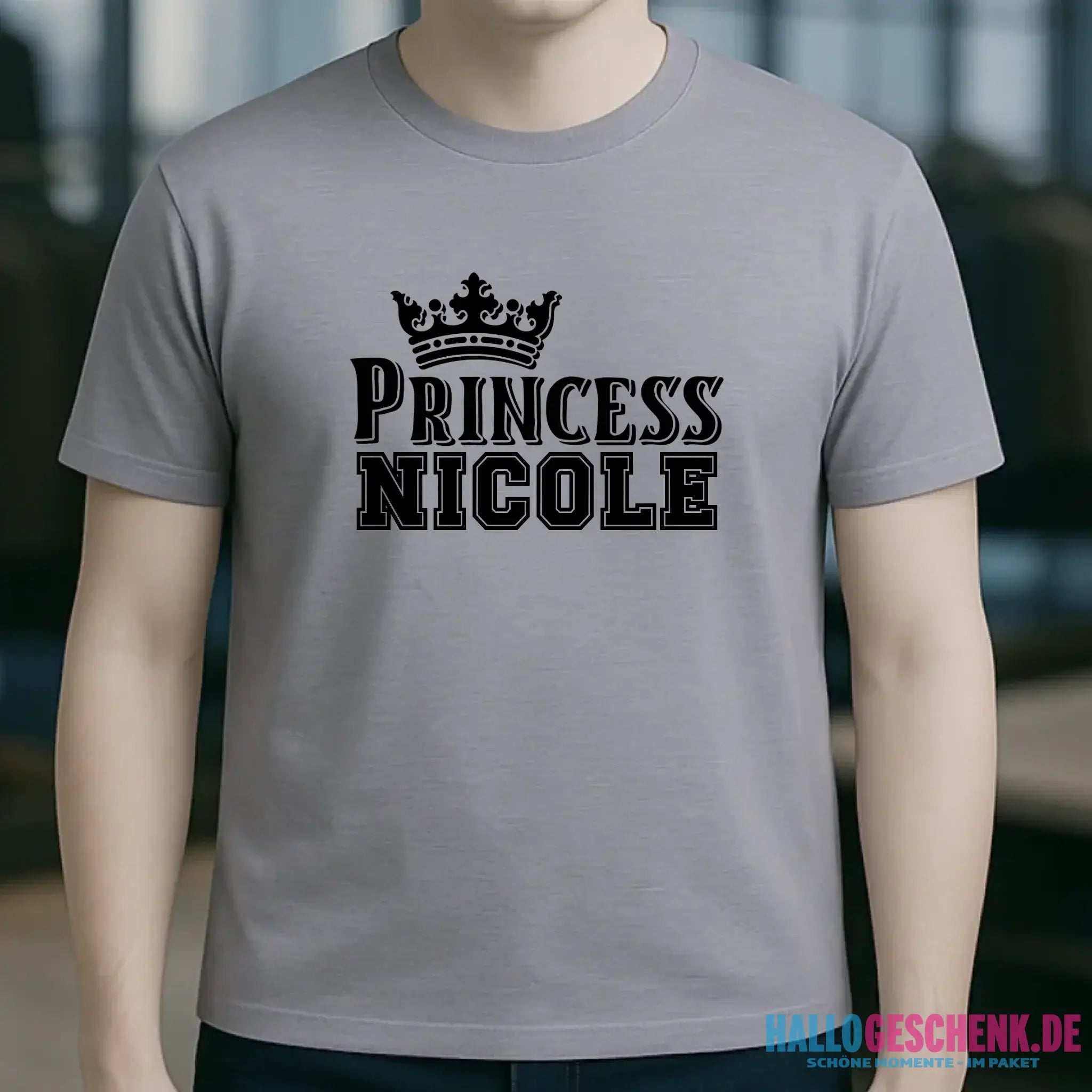 PRINCESS + WUNSCHNAME • Unisex Premium T-Shirt XS-5XL aus Bio-Baumwolle für Damen & Herren • Exklusivdesign • personalisiert