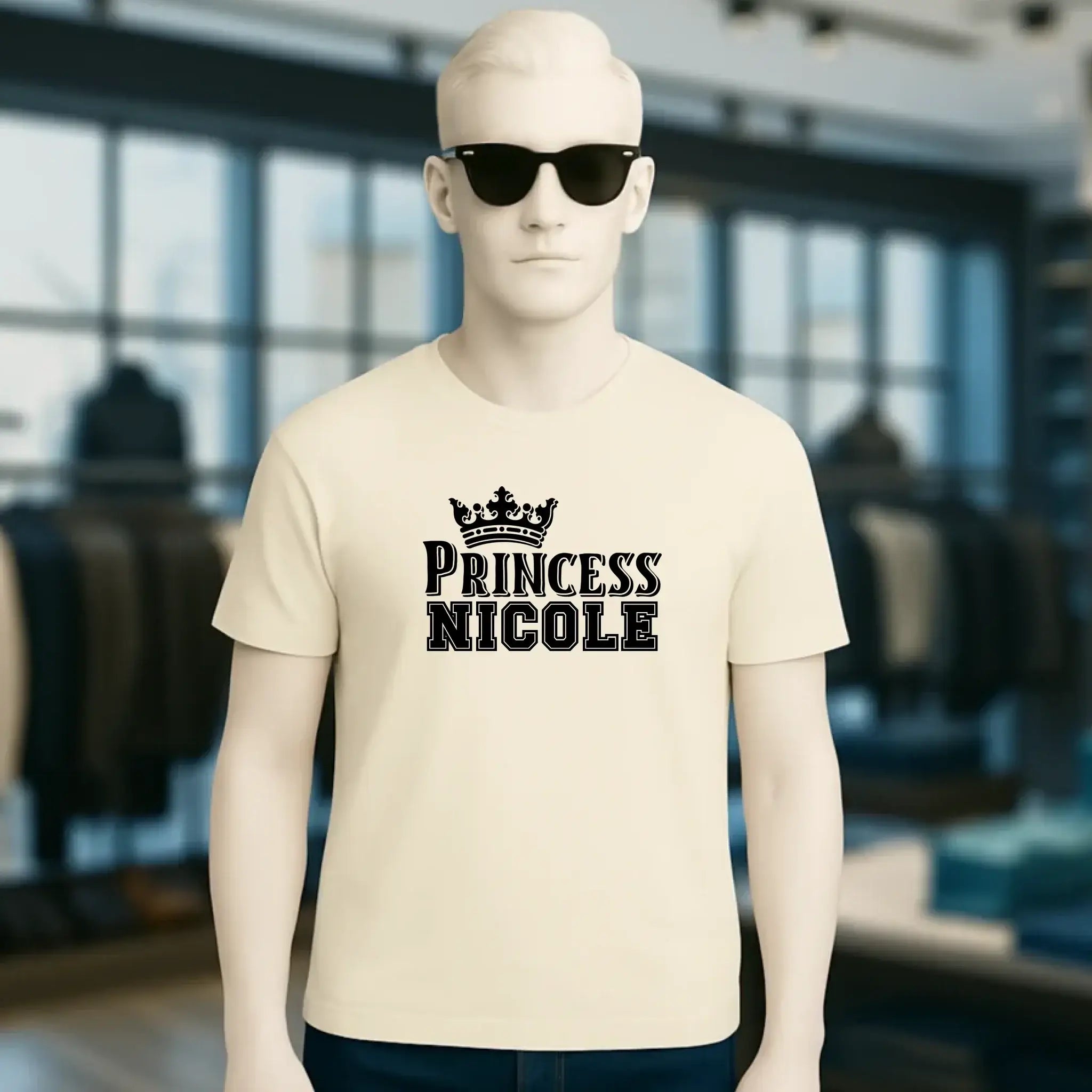 PRINCESS + WUNSCHNAME • Unisex Premium T-Shirt XS-5XL aus Bio-Baumwolle für Damen & Herren • Exklusivdesign • personalisiert