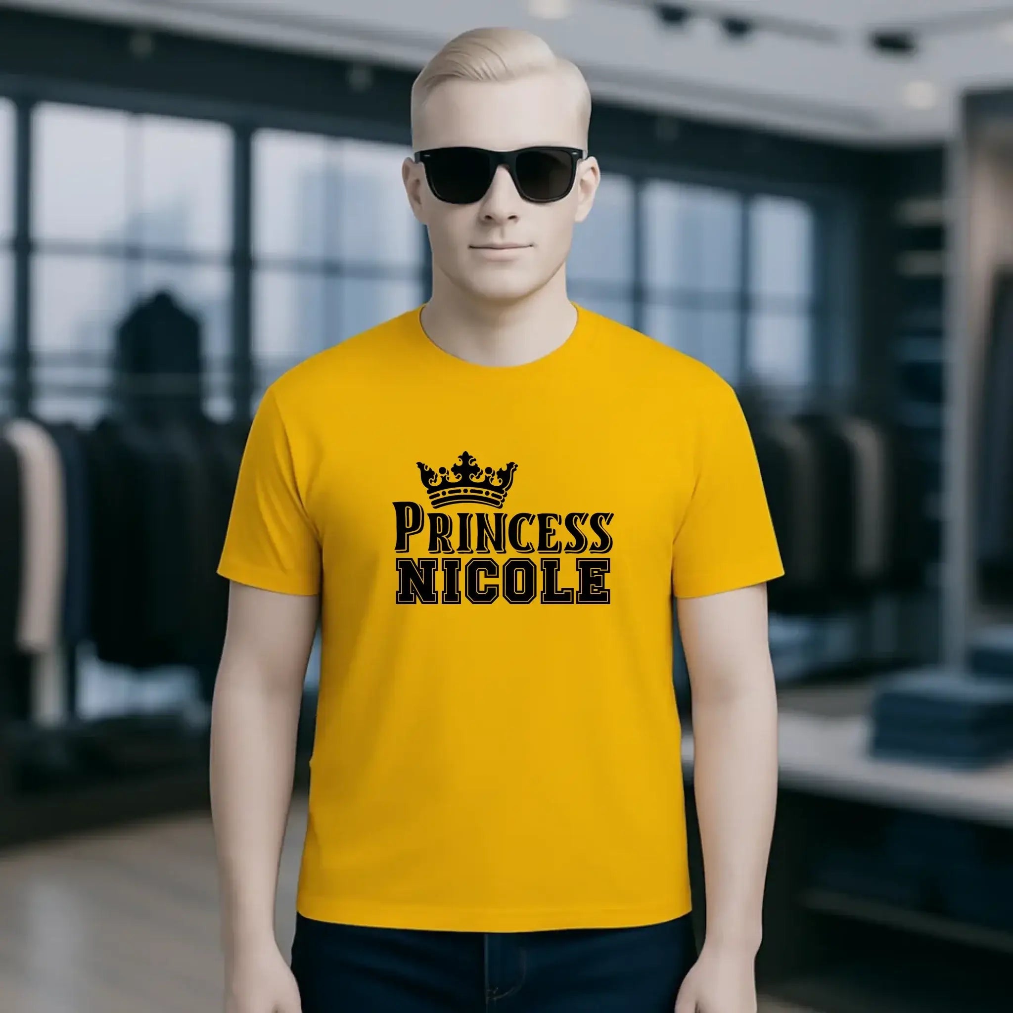 PRINCESS + WUNSCHNAME • Unisex Premium T-Shirt XS-5XL aus Bio-Baumwolle für Damen & Herren • Exklusivdesign • personalisiert