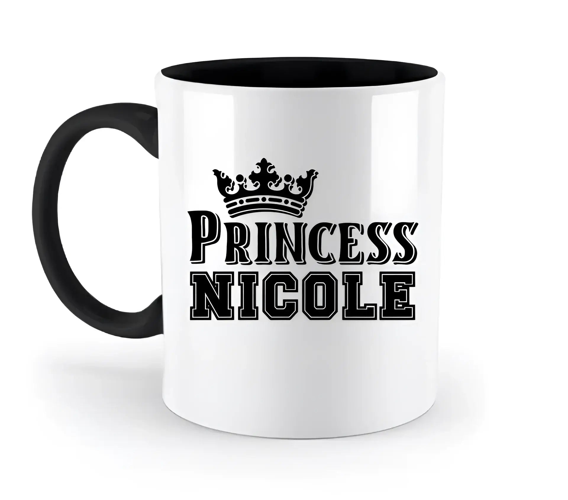 PRINCESS + WUNSCHNAME • zweifarbige Tasse • Exklusivdesign • personalisiert