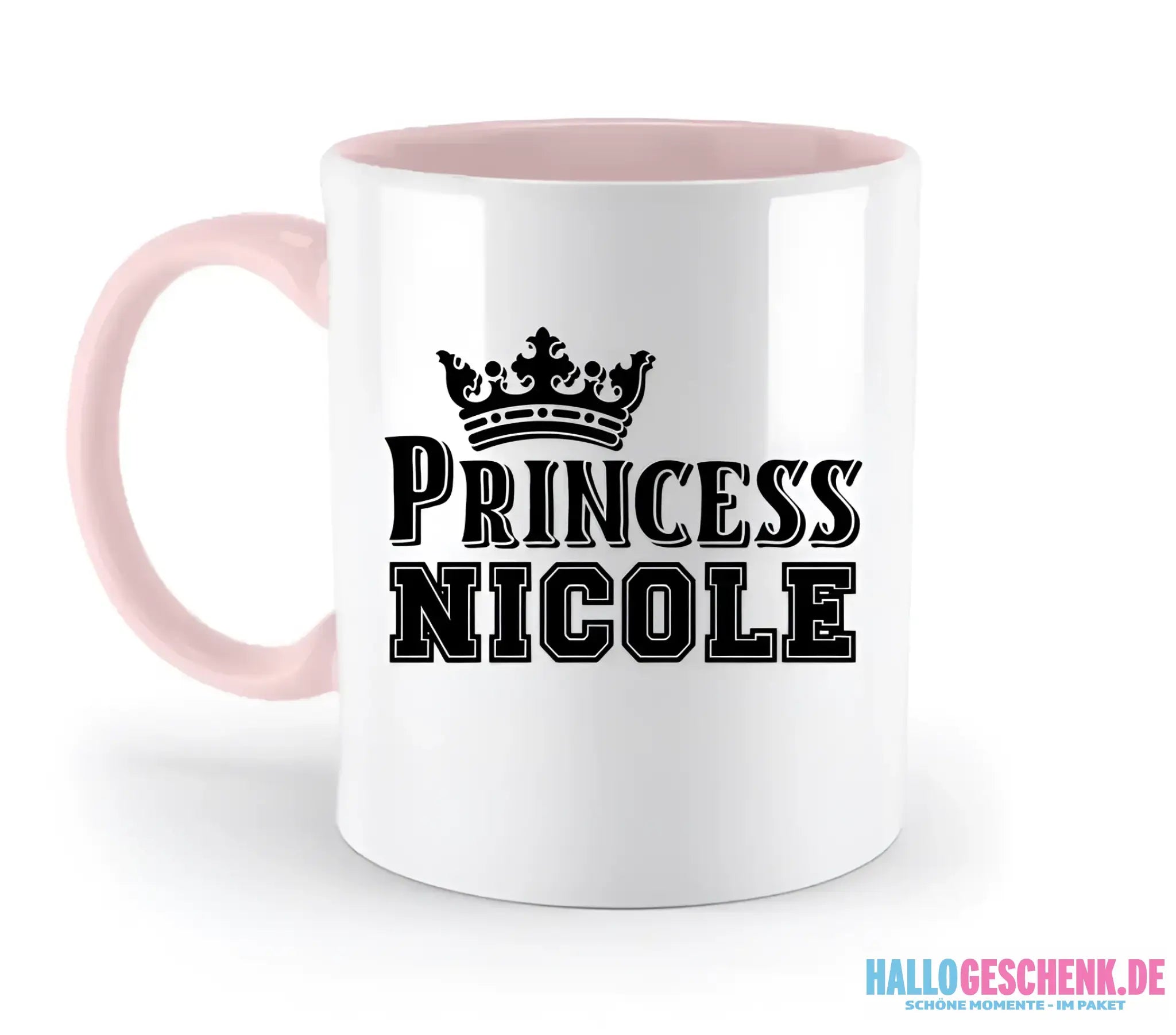 PRINCESS + WUNSCHNAME • zweifarbige Tasse • Exklusivdesign • personalisiert