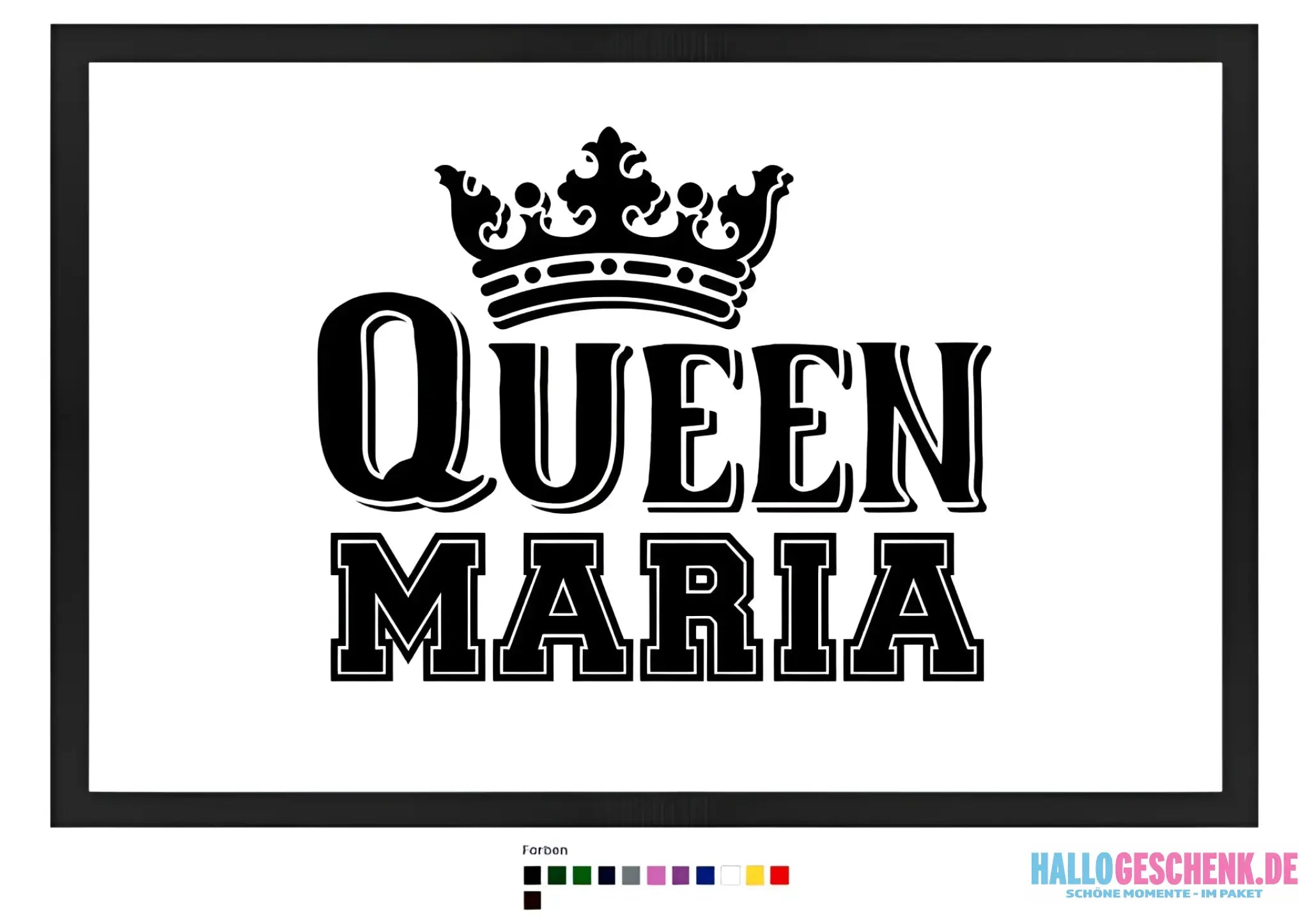 QUEEN + WUNSCHNAME • Fußmatte • Exklusivdesign • personalisiert