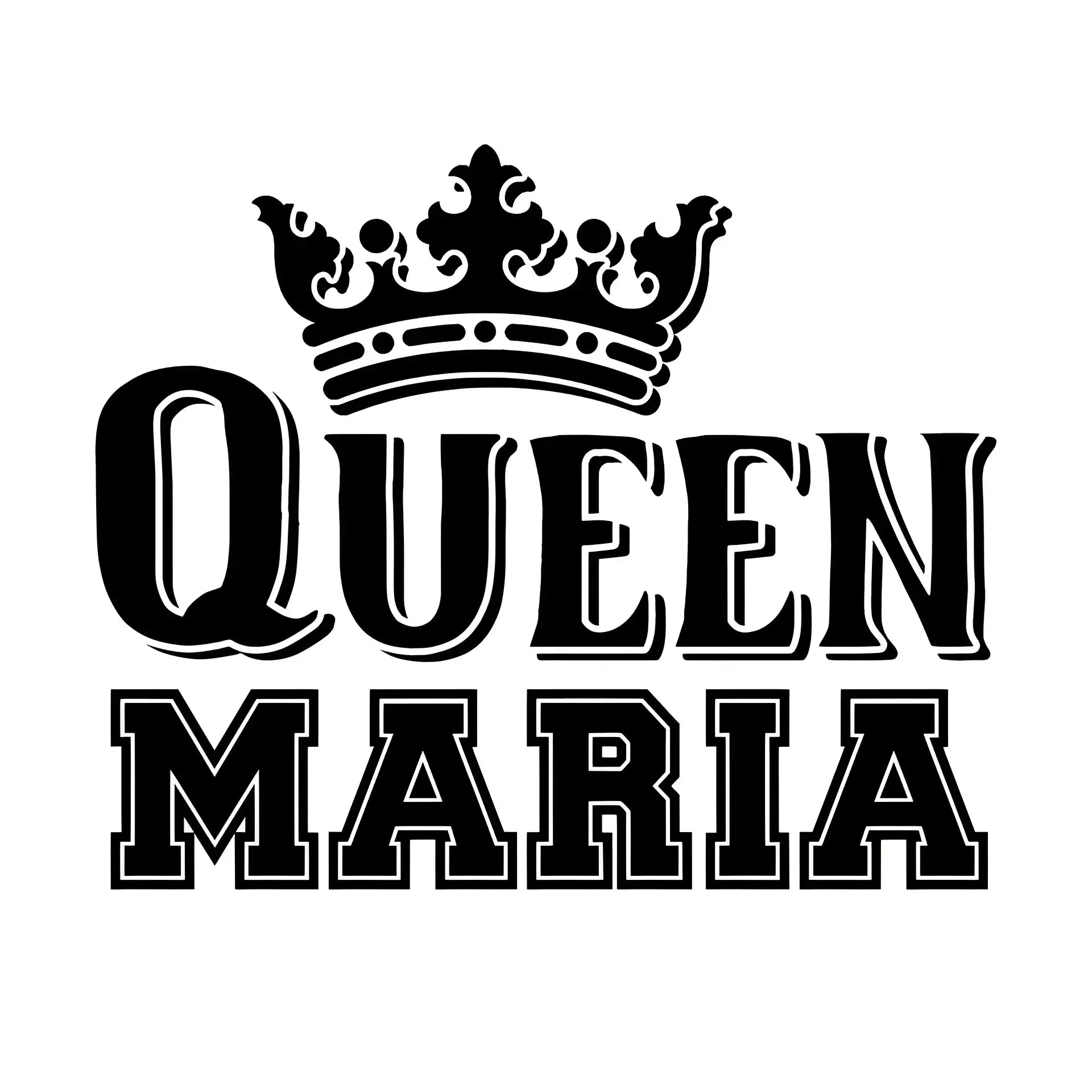 QUEEN + WUNSCHNAME • Katze • STICKER 20x20 cm (Aufkleber) - White / OneSize / ausgestanzter Sticker 20x20 cm