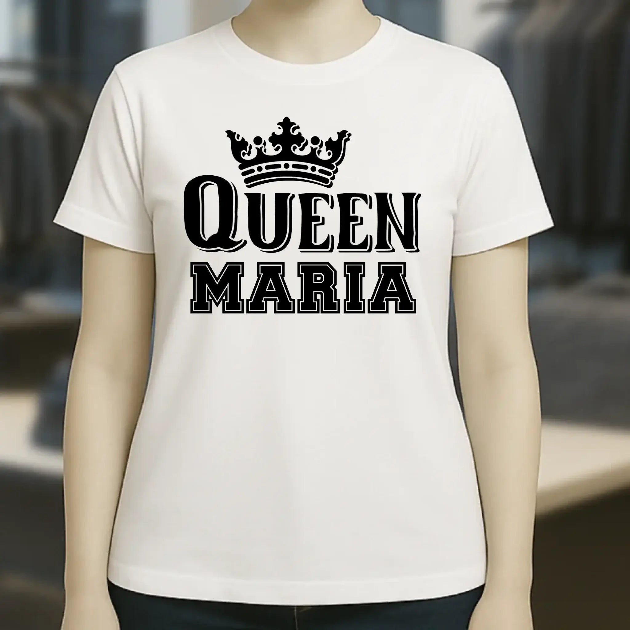QUEEN + WUNSCHNAME • Ladies Premium T-Shirt XS-2XL aus Bio-Baumwolle für Damen • Exklusivdesign • personalisiert
