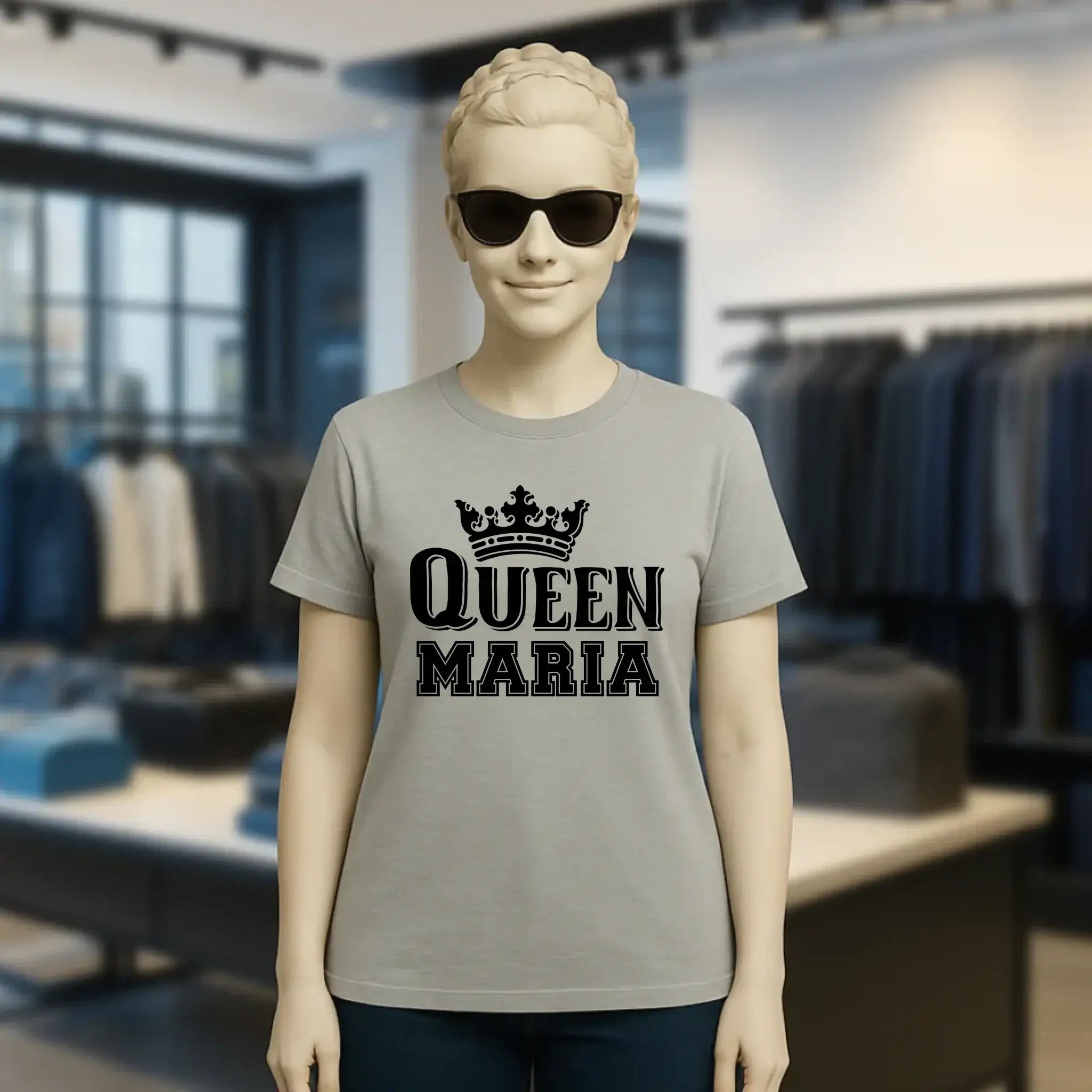 QUEEN + WUNSCHNAME • Ladies Premium T-Shirt XS-2XL aus Bio-Baumwolle für Damen • Exklusivdesign • personalisiert