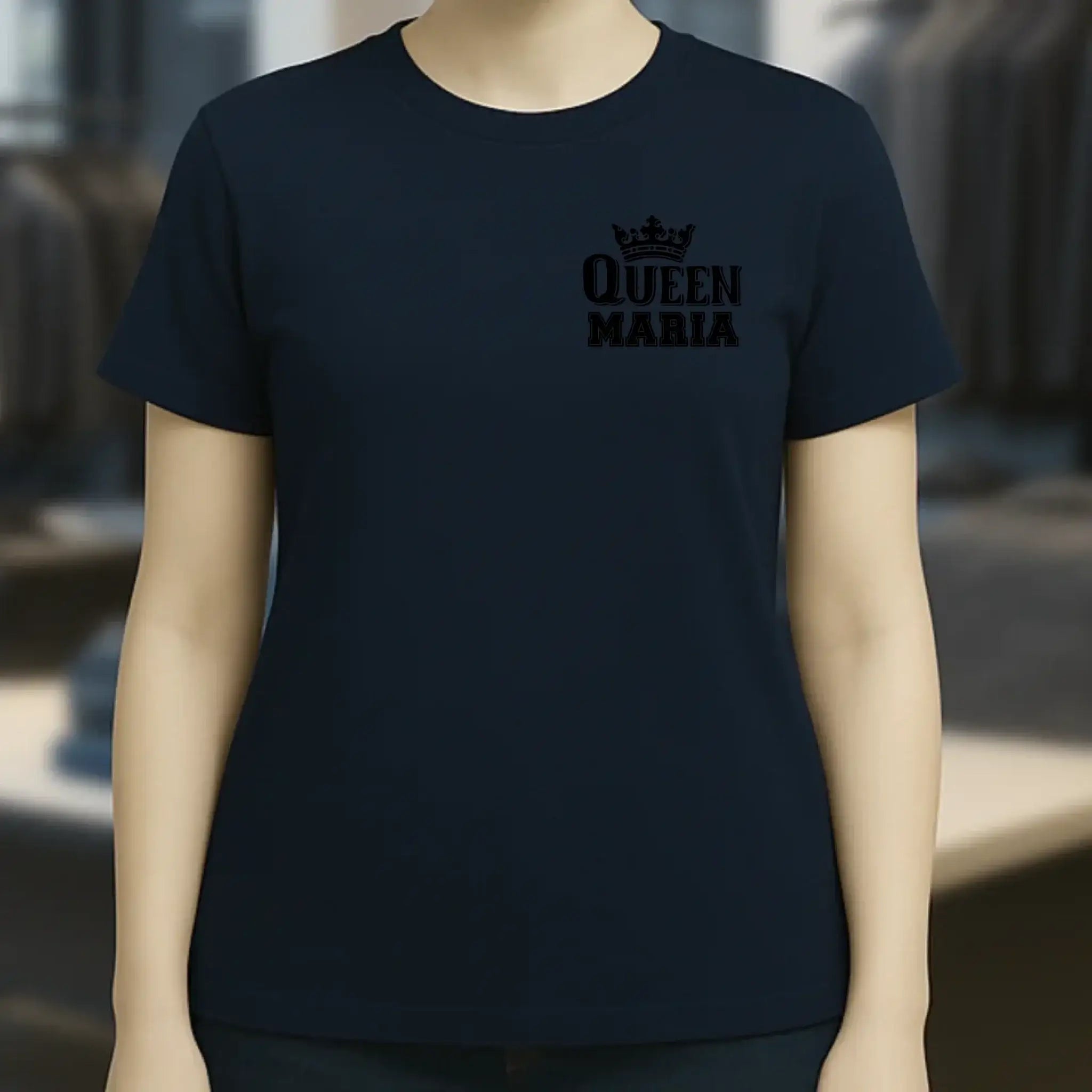 QUEEN + WUNSCHNAME • Ladies Premium T-Shirt XS-2XL aus Bio-Baumwolle für Damen • Exklusivdesign • personalisiert • Brustdruck