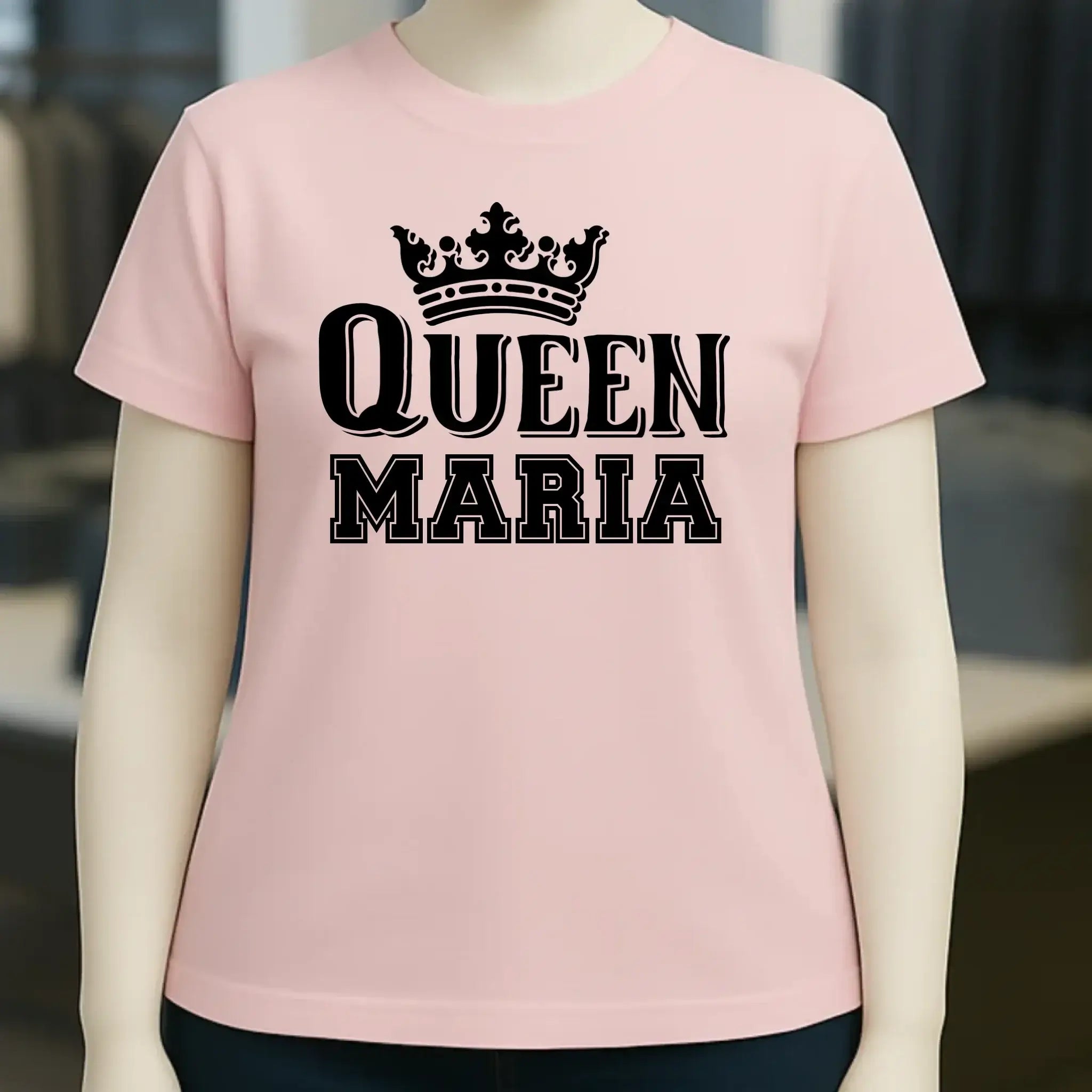 QUEEN + WUNSCHNAME • Ladies Premium T-Shirt XS-2XL aus Bio-Baumwolle für Damen • Exklusivdesign • personalisiert
