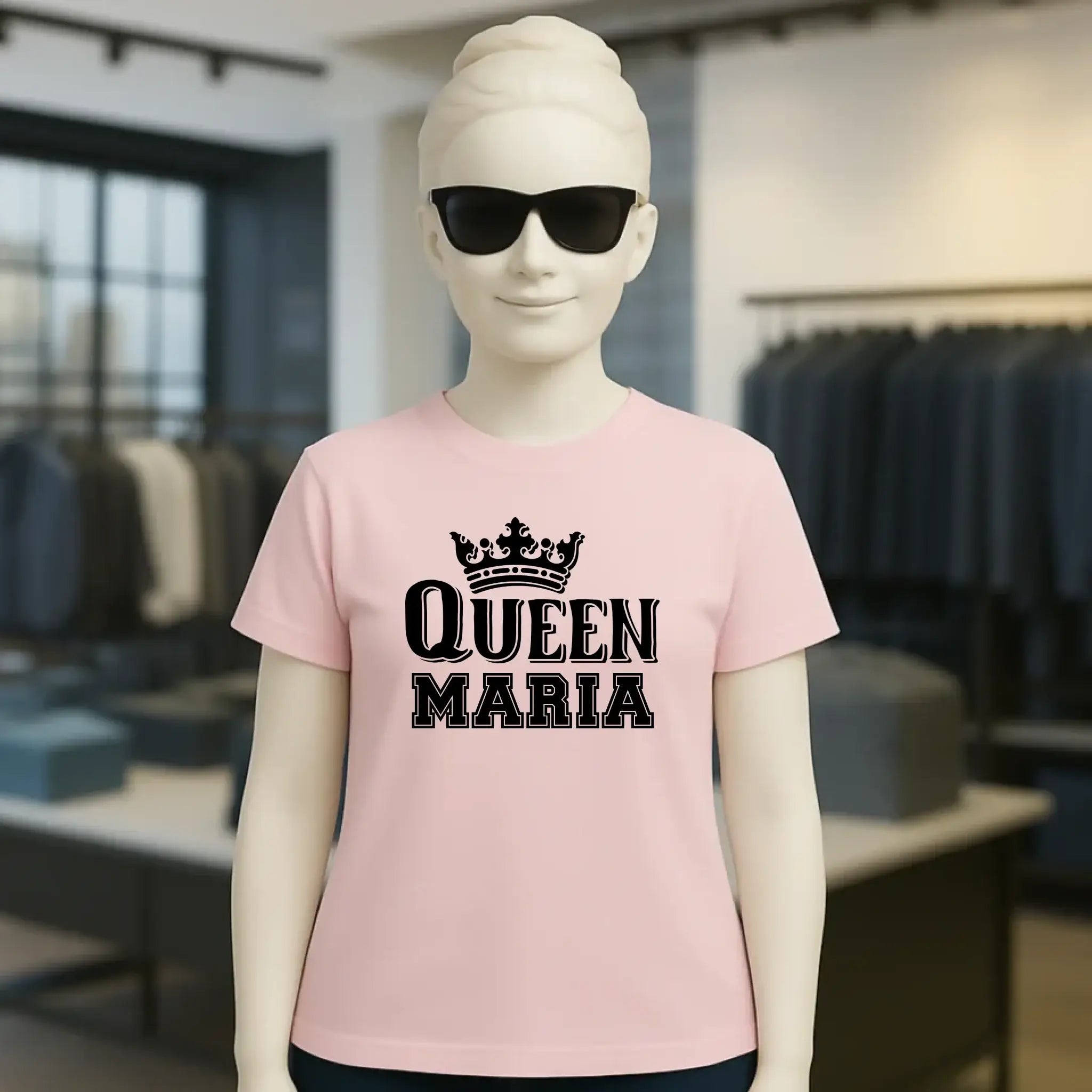 QUEEN + WUNSCHNAME • Ladies Premium T-Shirt XS-2XL aus Bio-Baumwolle für Damen • Exklusivdesign • personalisiert