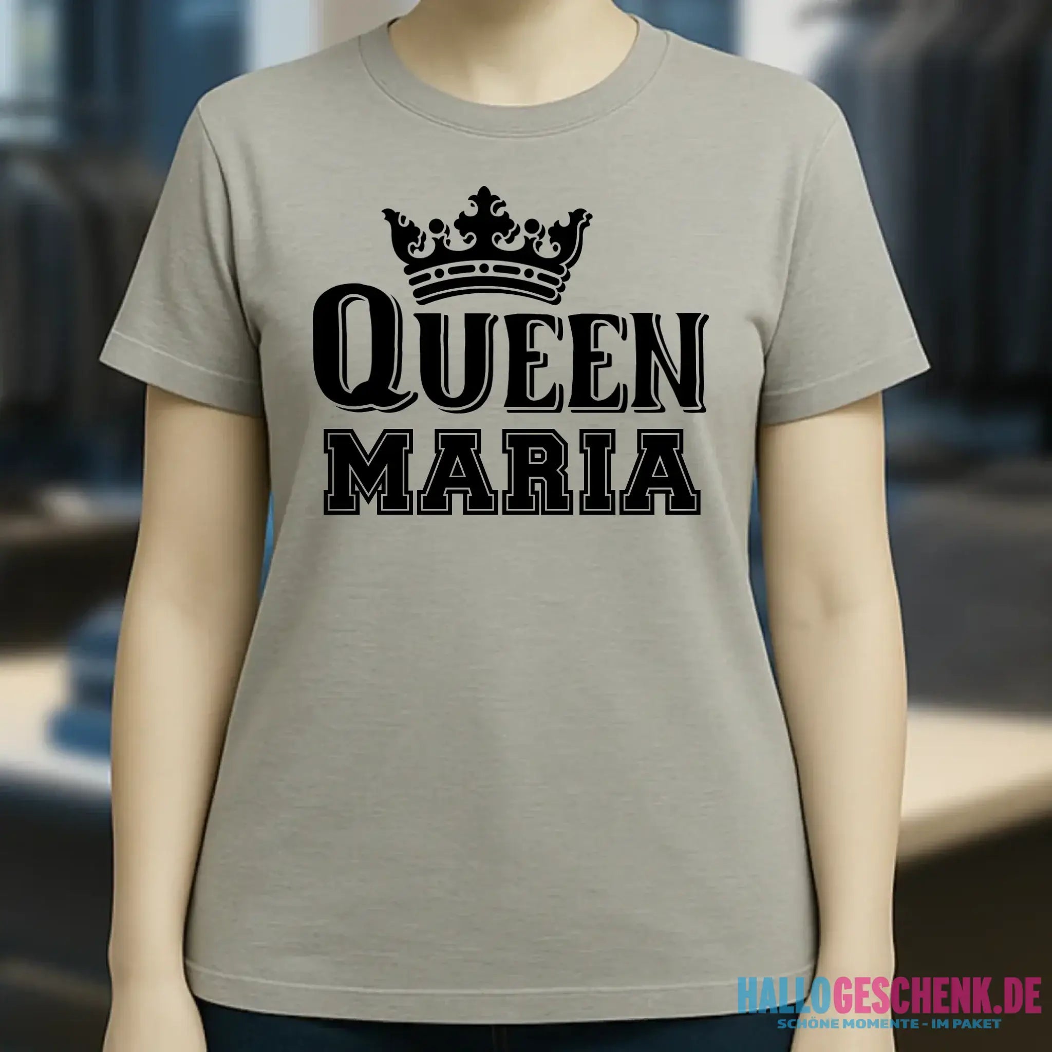 QUEEN + WUNSCHNAME • Ladies Premium T-Shirt XS-2XL aus Bio-Baumwolle für Damen • Exklusivdesign • personalisiert