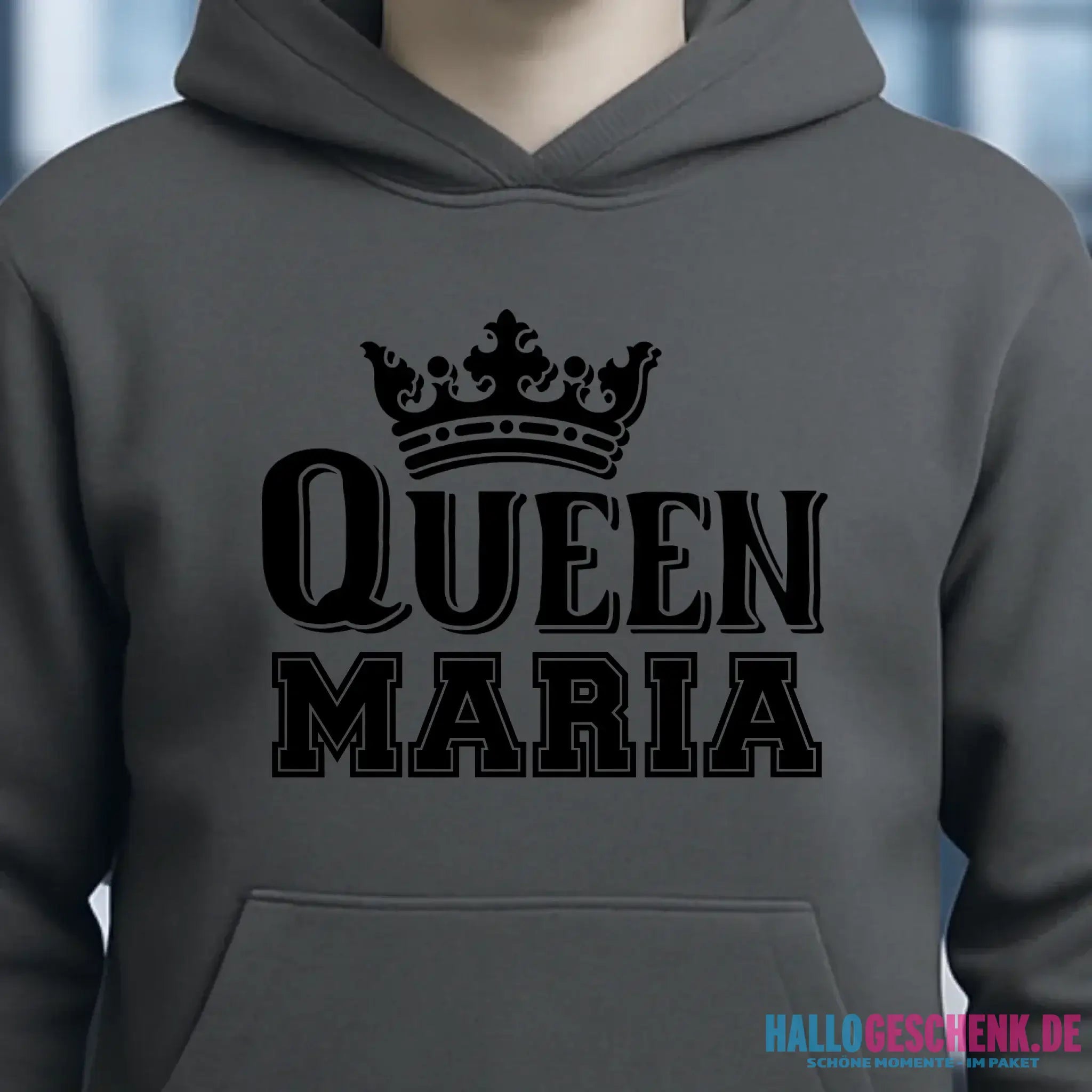 QUEEN + WUNSCHNAME • Unisex Premium Hoodie XS-5XL aus Bio-Baumwolle für Damen & Herren • Exklusivdesign • personalisiert