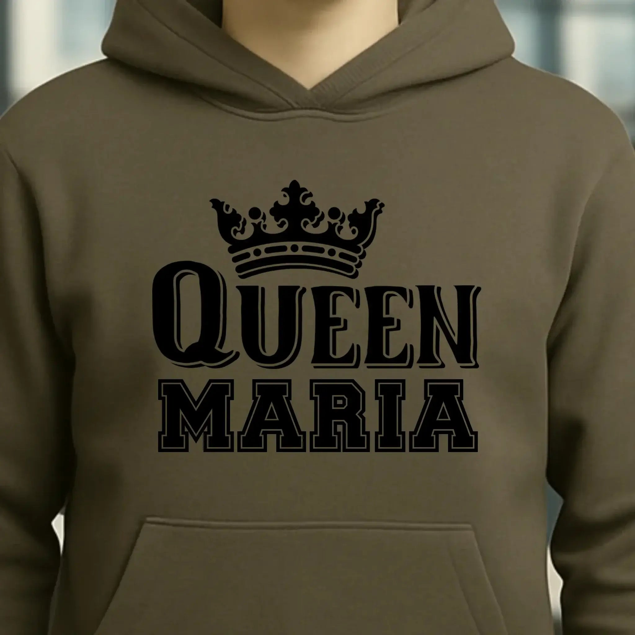 QUEEN + WUNSCHNAME • Unisex Premium Hoodie XS-5XL aus Bio-Baumwolle für Damen & Herren • Exklusivdesign • personalisiert