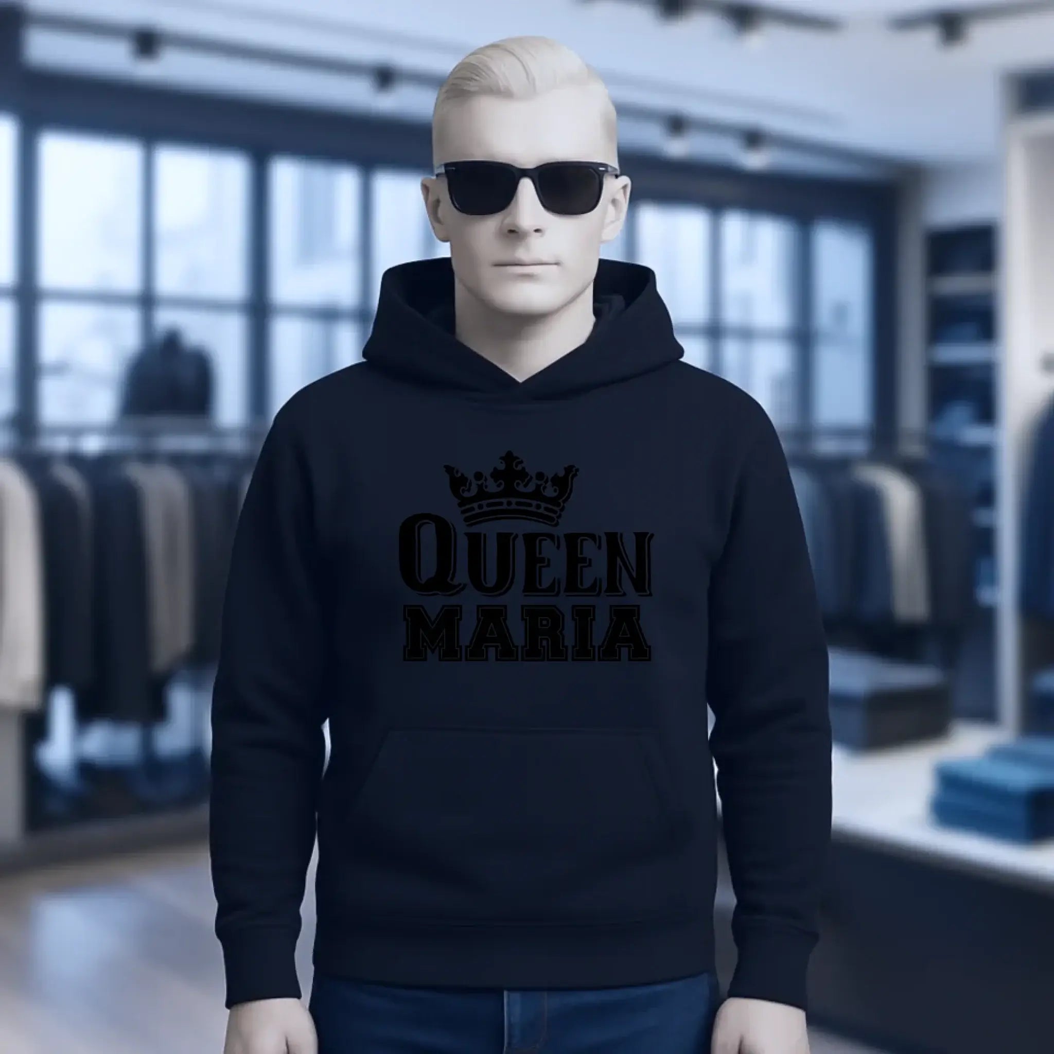 QUEEN + WUNSCHNAME • Unisex Premium Hoodie XS-5XL aus Bio-Baumwolle für Damen & Herren • Exklusivdesign • personalisiert