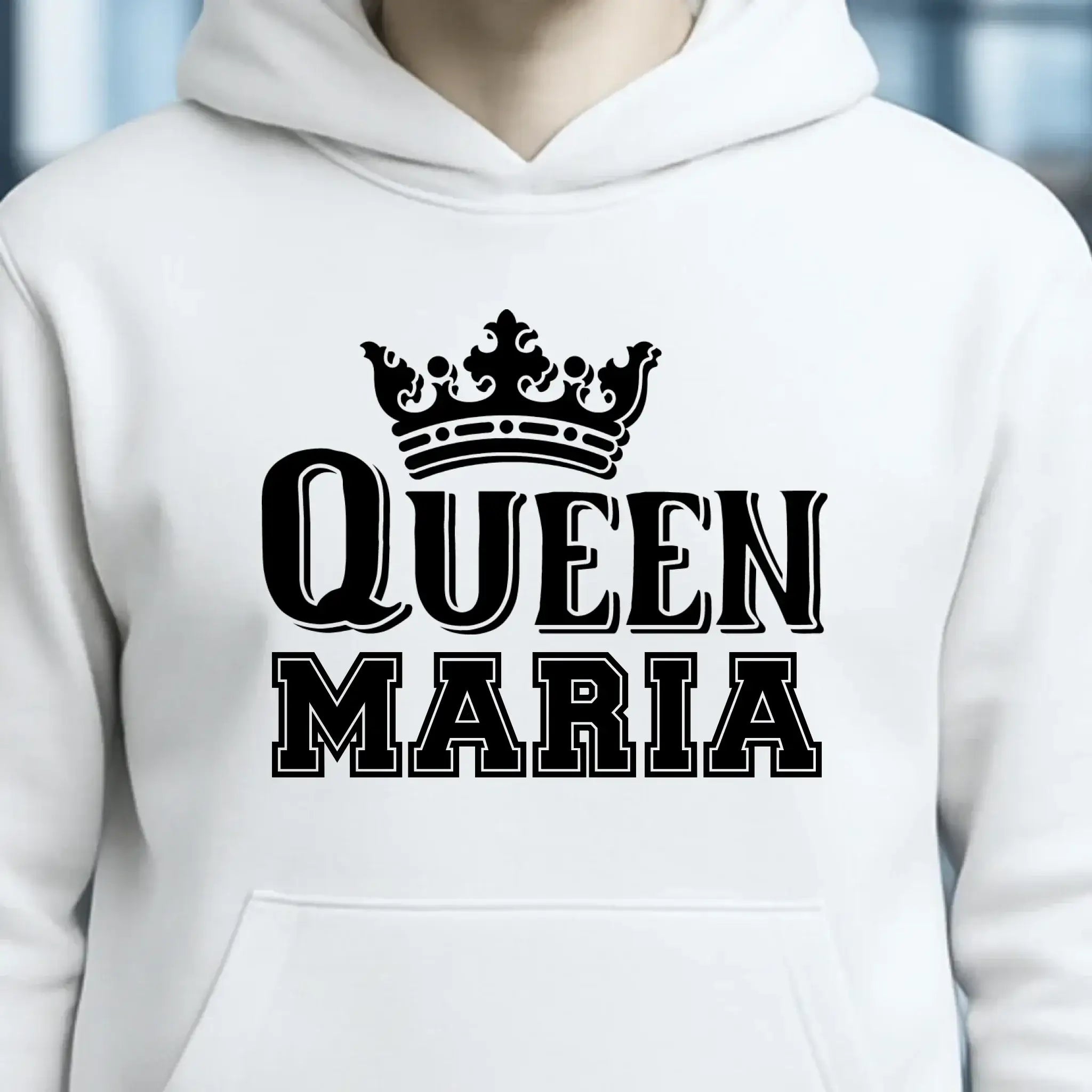 QUEEN + WUNSCHNAME • Unisex Premium Hoodie XS-5XL aus Bio-Baumwolle für Damen & Herren • Exklusivdesign • personalisiert