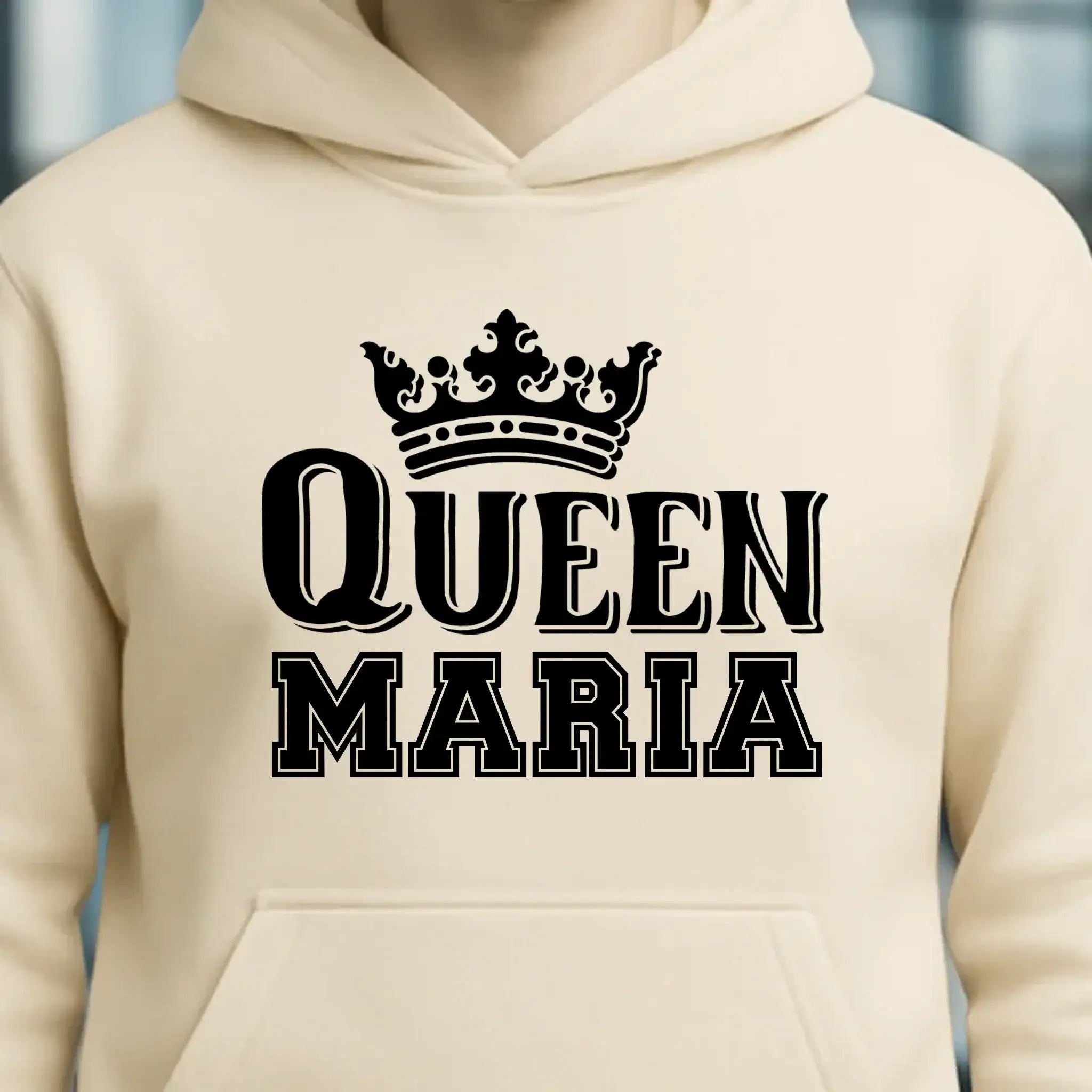 QUEEN + WUNSCHNAME • Unisex Premium Hoodie XS-5XL aus Bio-Baumwolle für Damen & Herren • Exklusivdesign • personalisiert