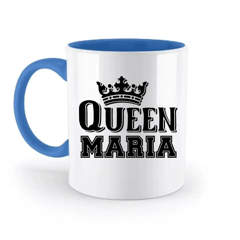 QUEEN + WUNSCHNAME • zweifarbige Tasse • Exklusivdesign • personalisiert