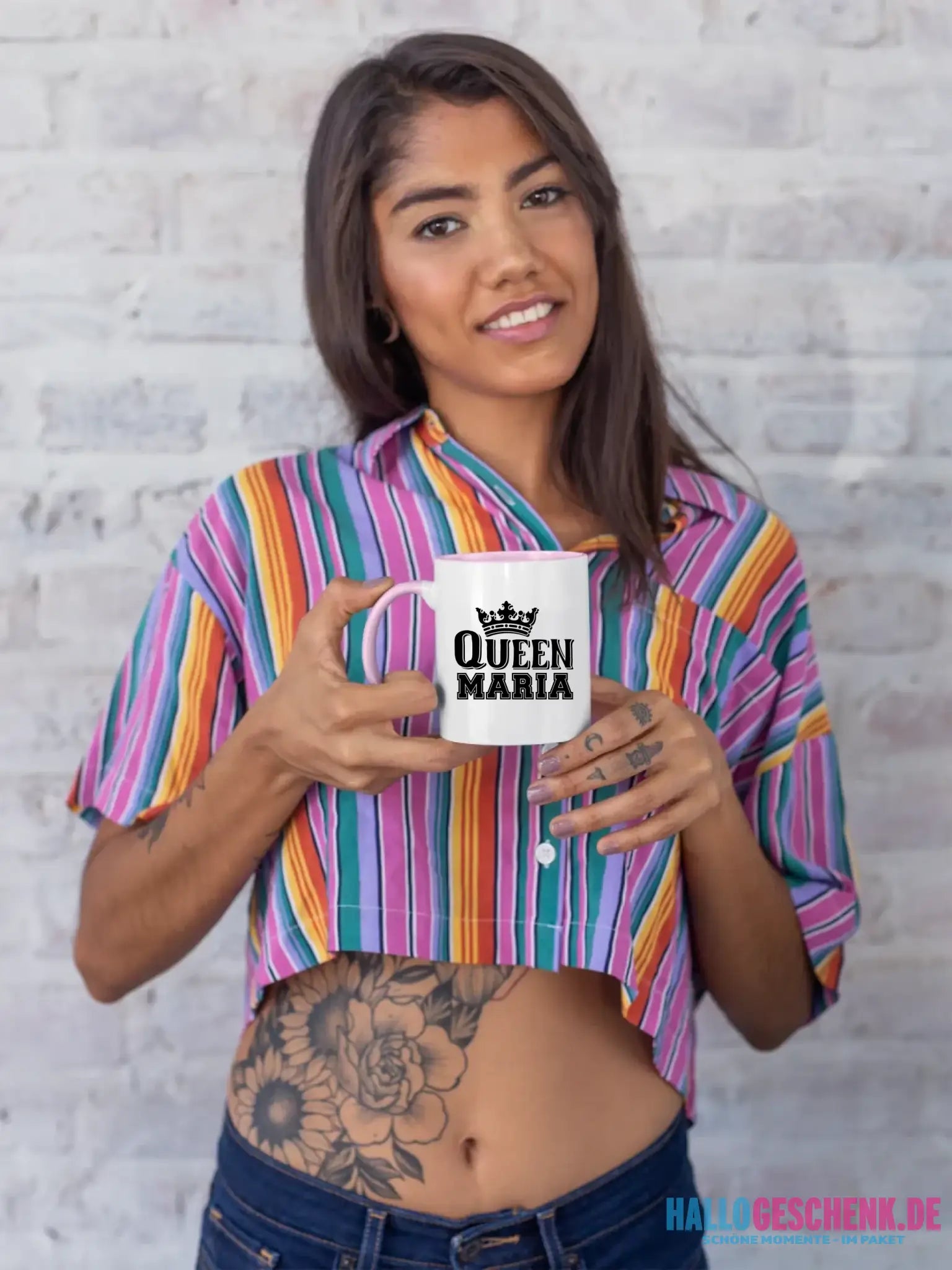 QUEEN + WUNSCHNAME • zweifarbige Tasse • Exklusivdesign • personalisiert