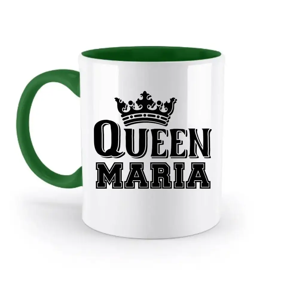 QUEEN + WUNSCHNAME • zweifarbige Tasse • Exklusivdesign • personalisiert