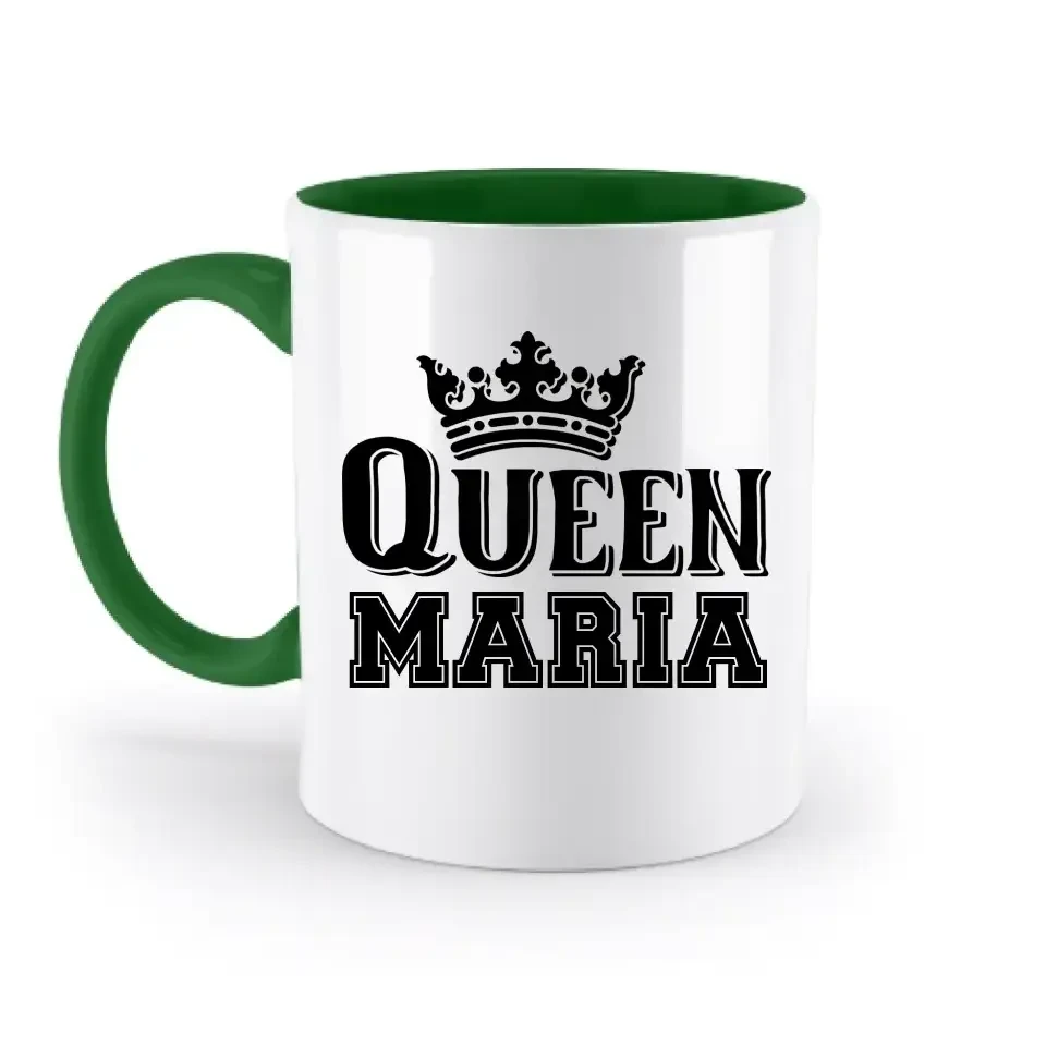 QUEEN + WUNSCHNAME • zweifarbige Tasse • Exklusivdesign • personalisiert